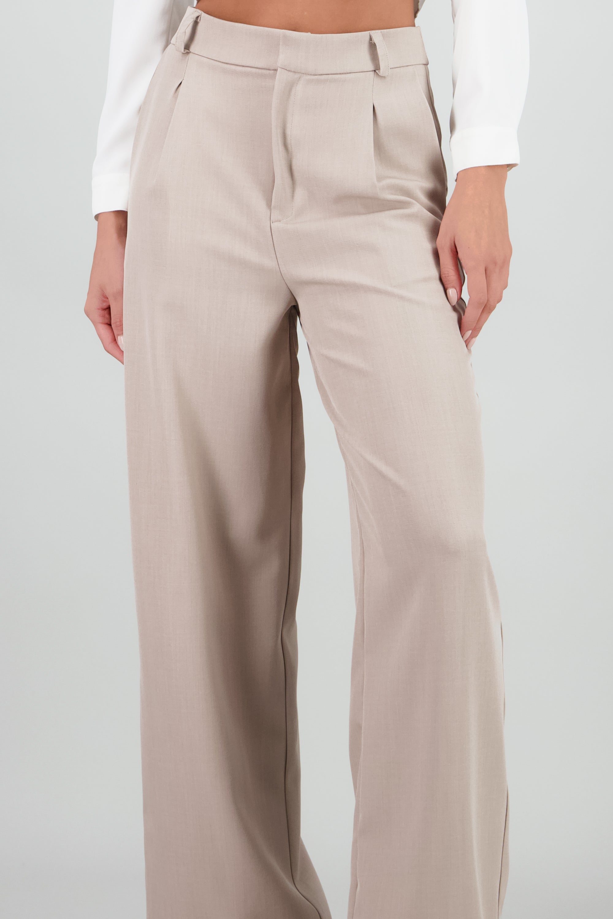 Pantalón sastreado pinzas TAUPE