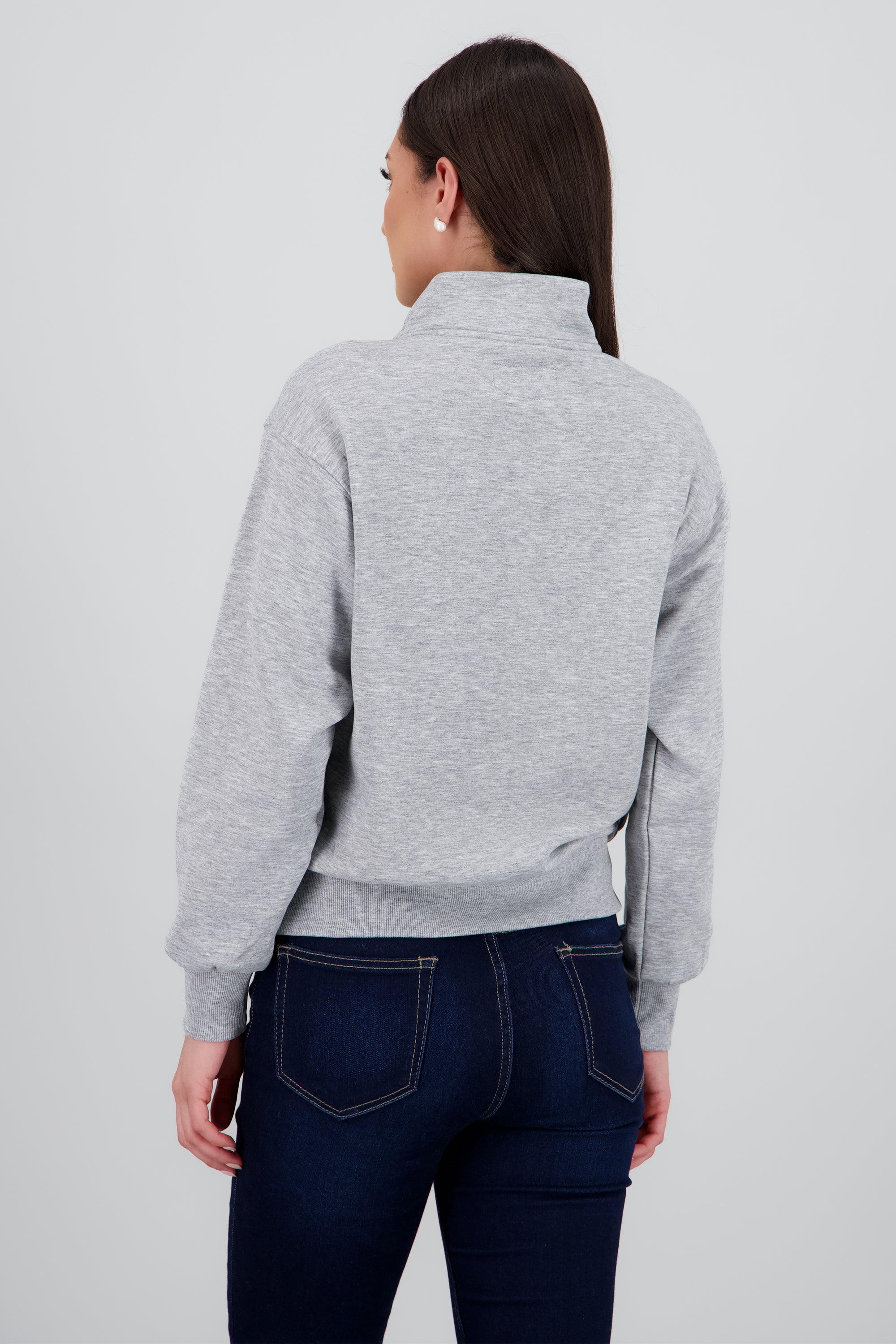 Sudadera New York City cierre GRIS
