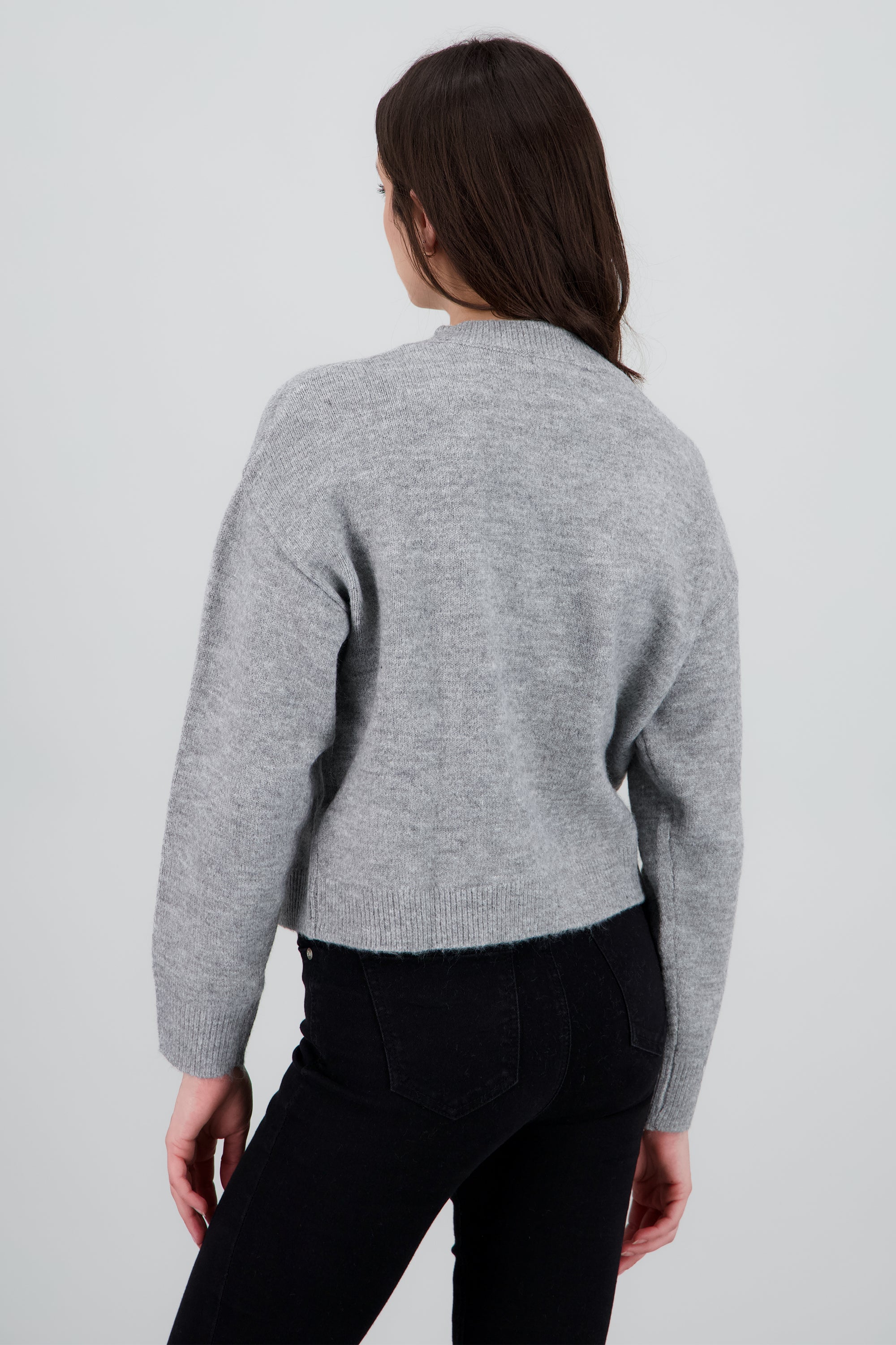 Cardigan tejido caballo GRIS COMBO