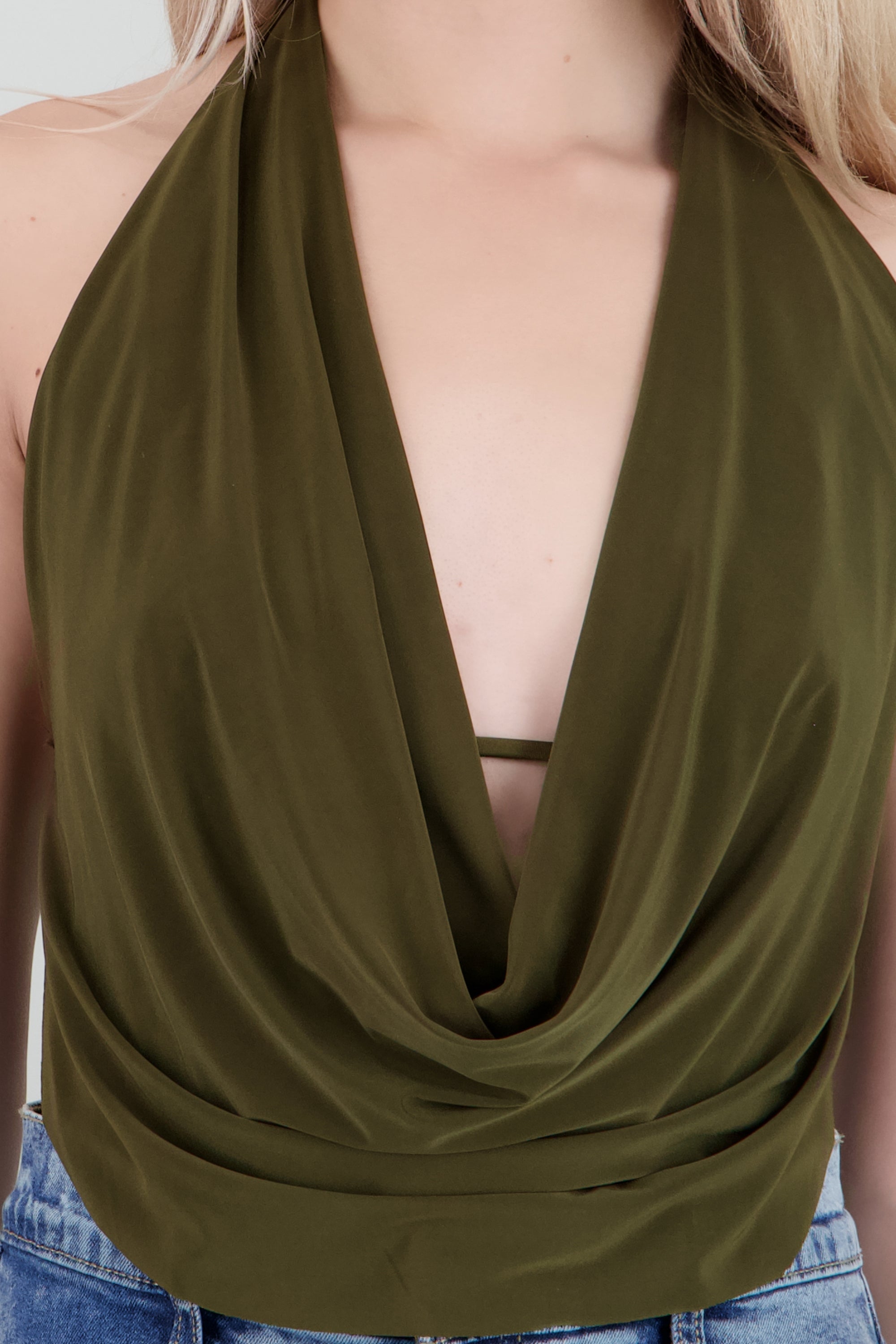 Top escote cascada OLIVO