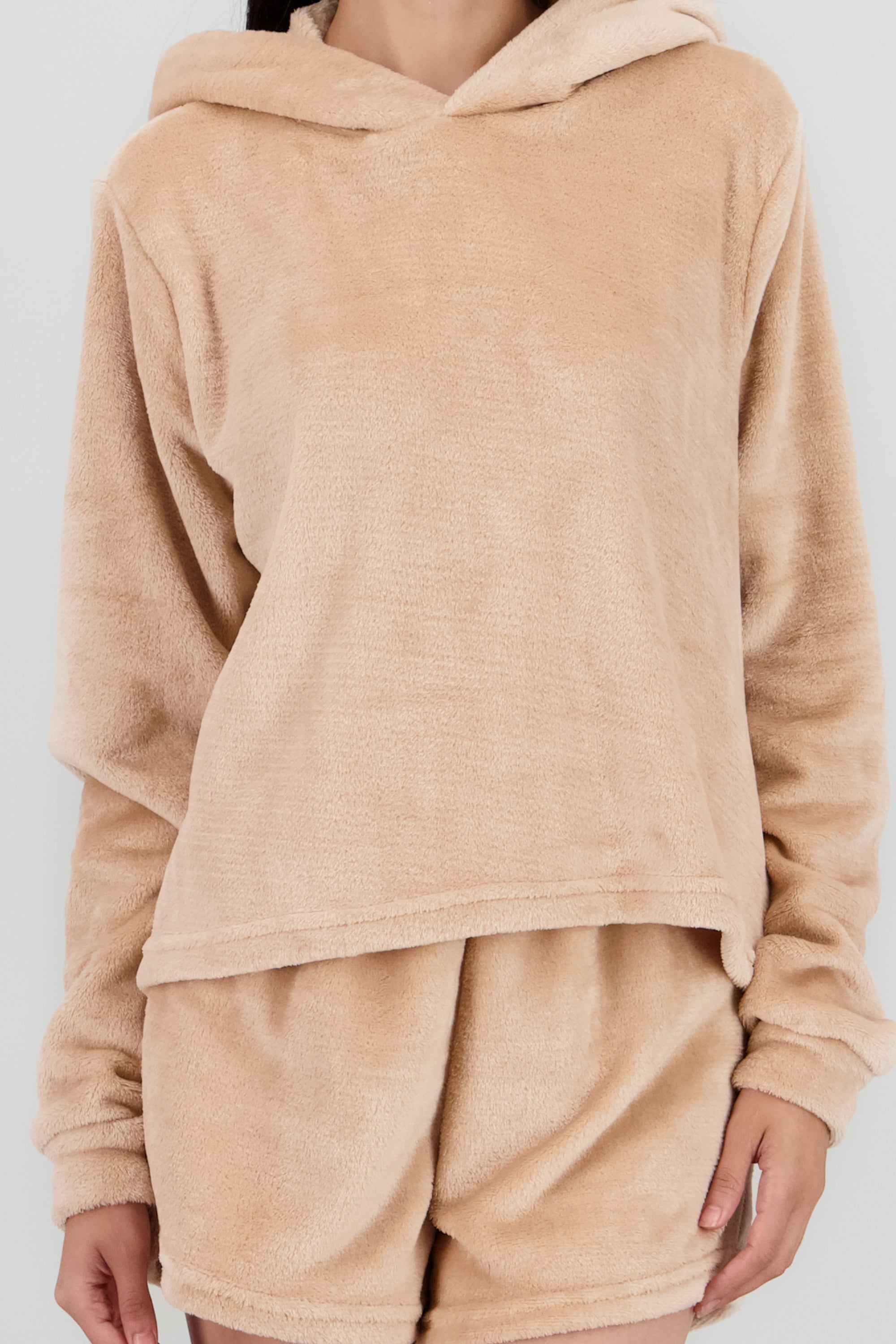 Pijama peluche orejitas CAFE