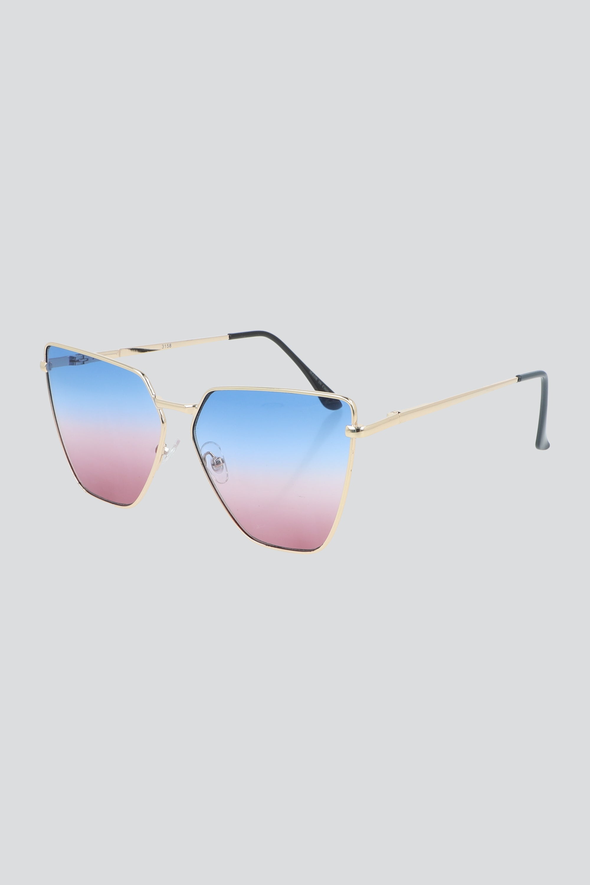 Lentes semi cat eye traslucidos AZUL COMBO