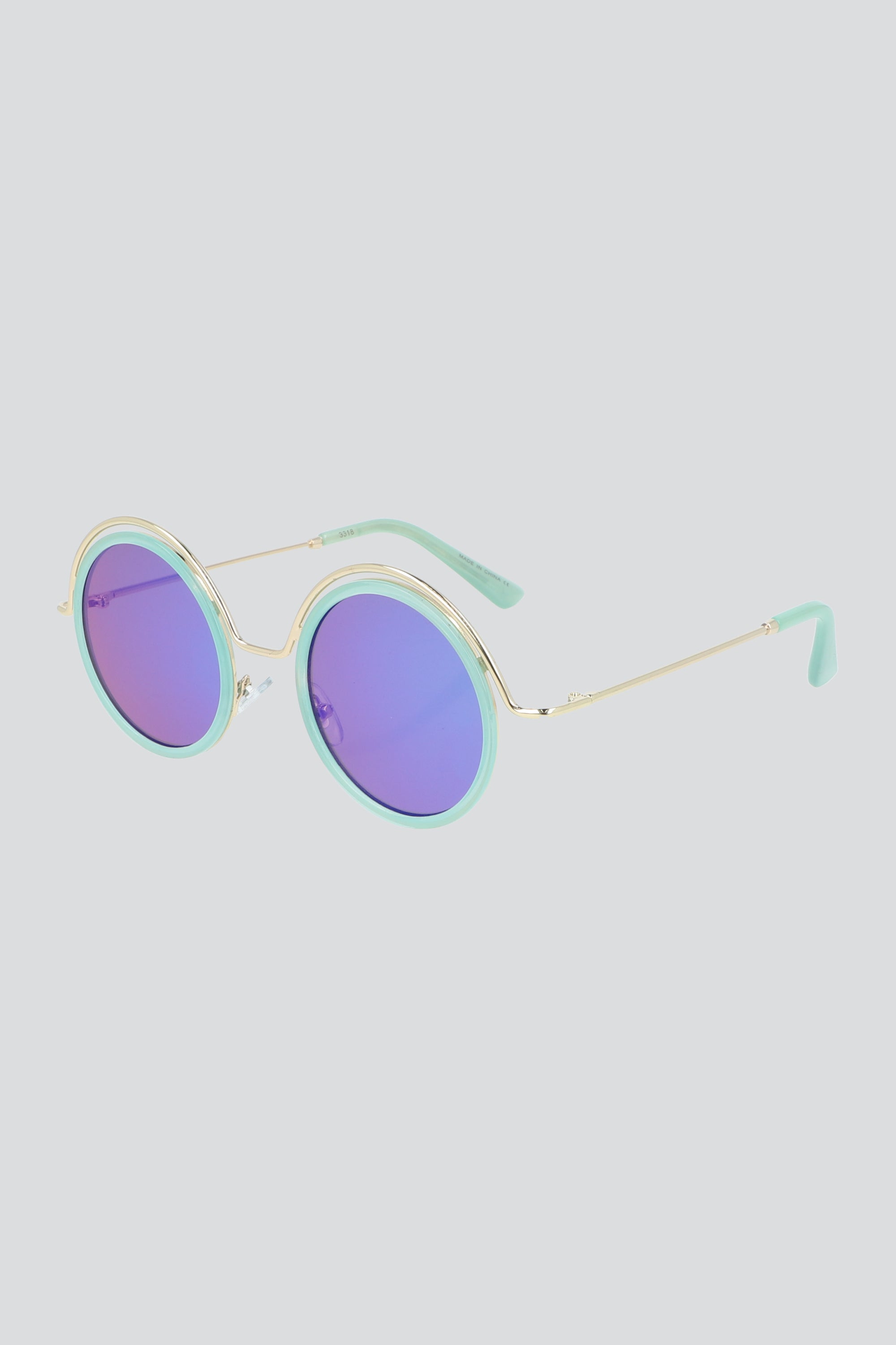 Lentes redondos groovy AZUL CIELO