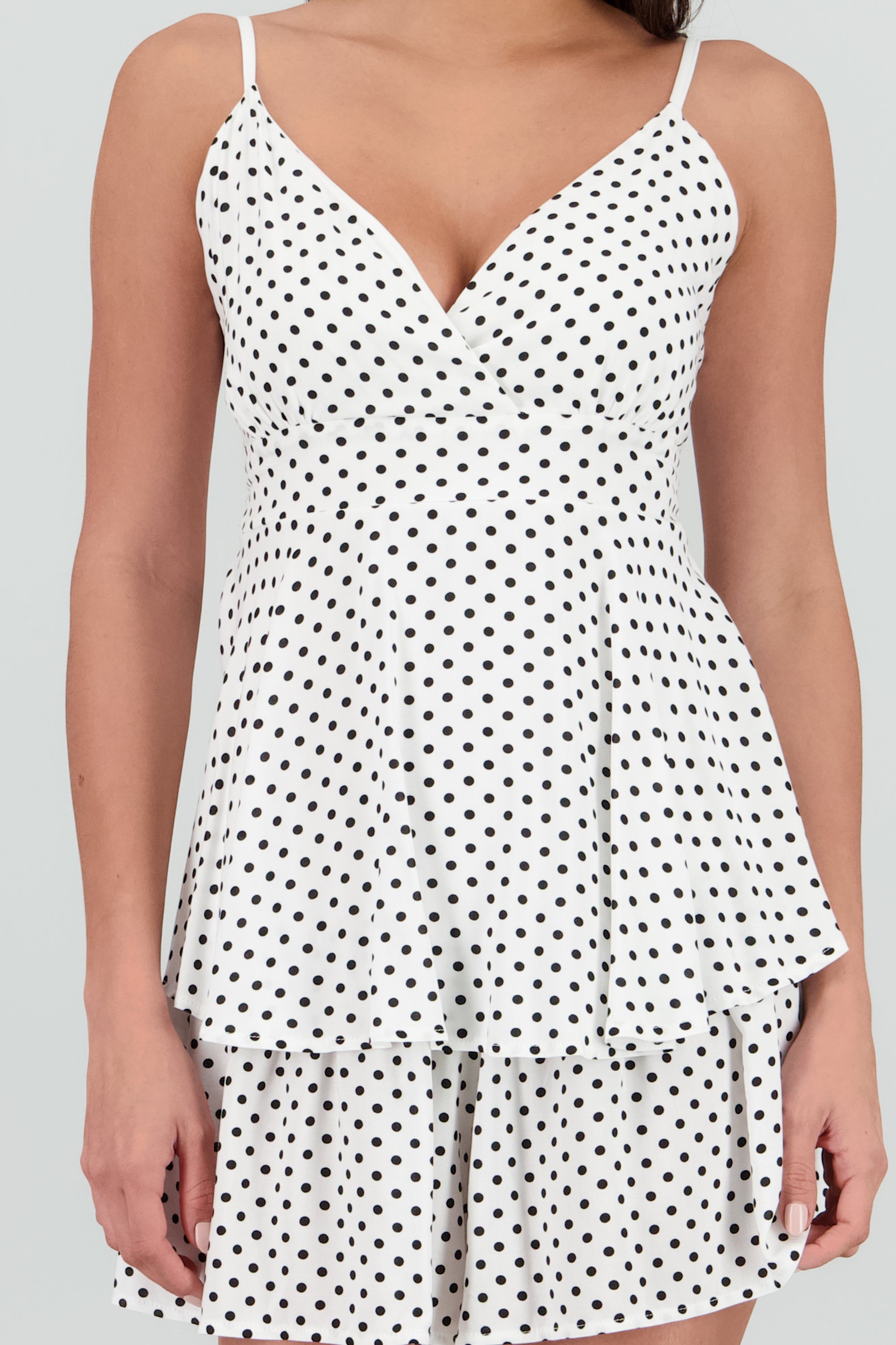 Romper tirantes polka dots BLANCO COMBO
