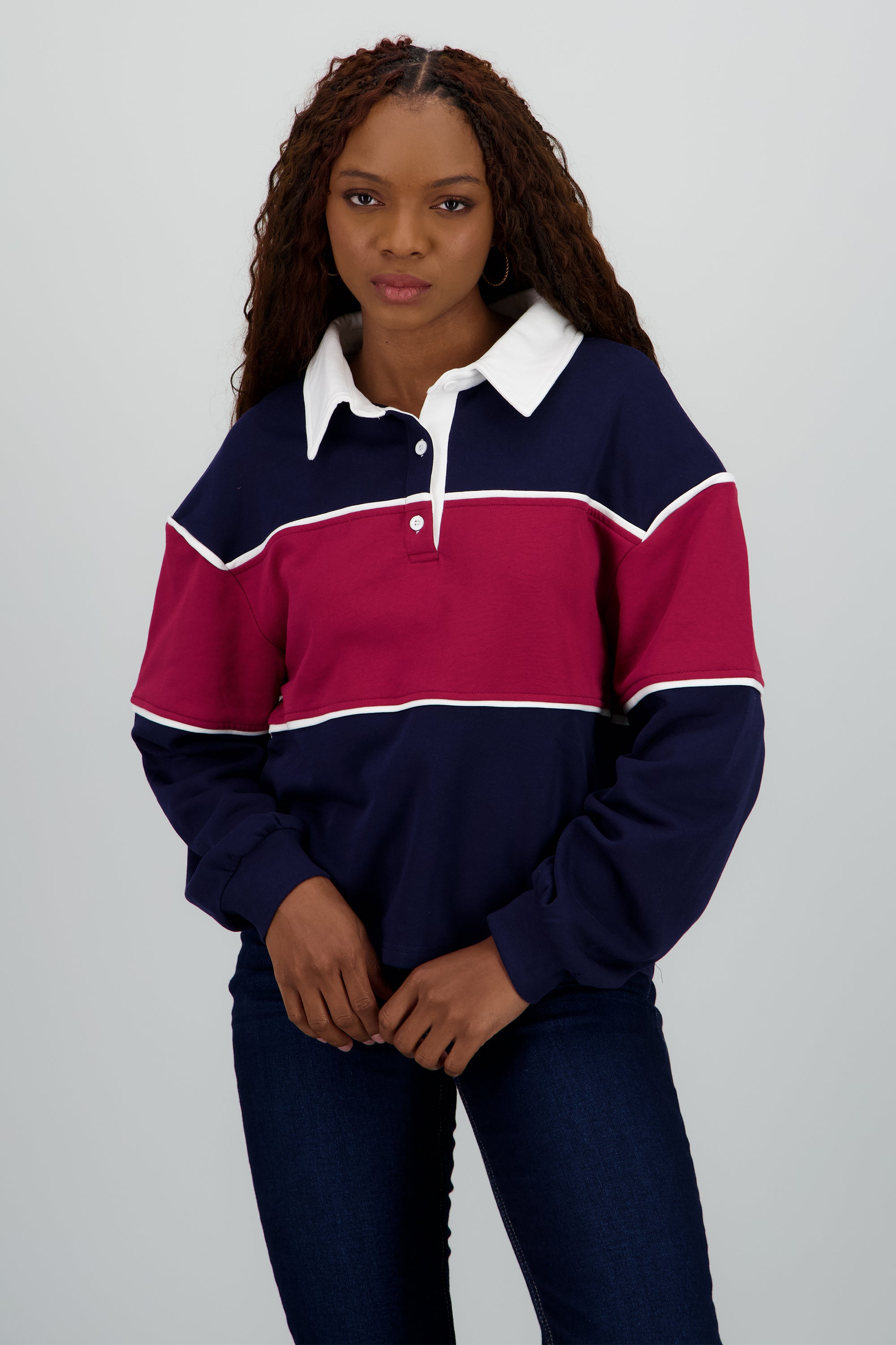 Playera tipo polo manga larga MARINO COMBO