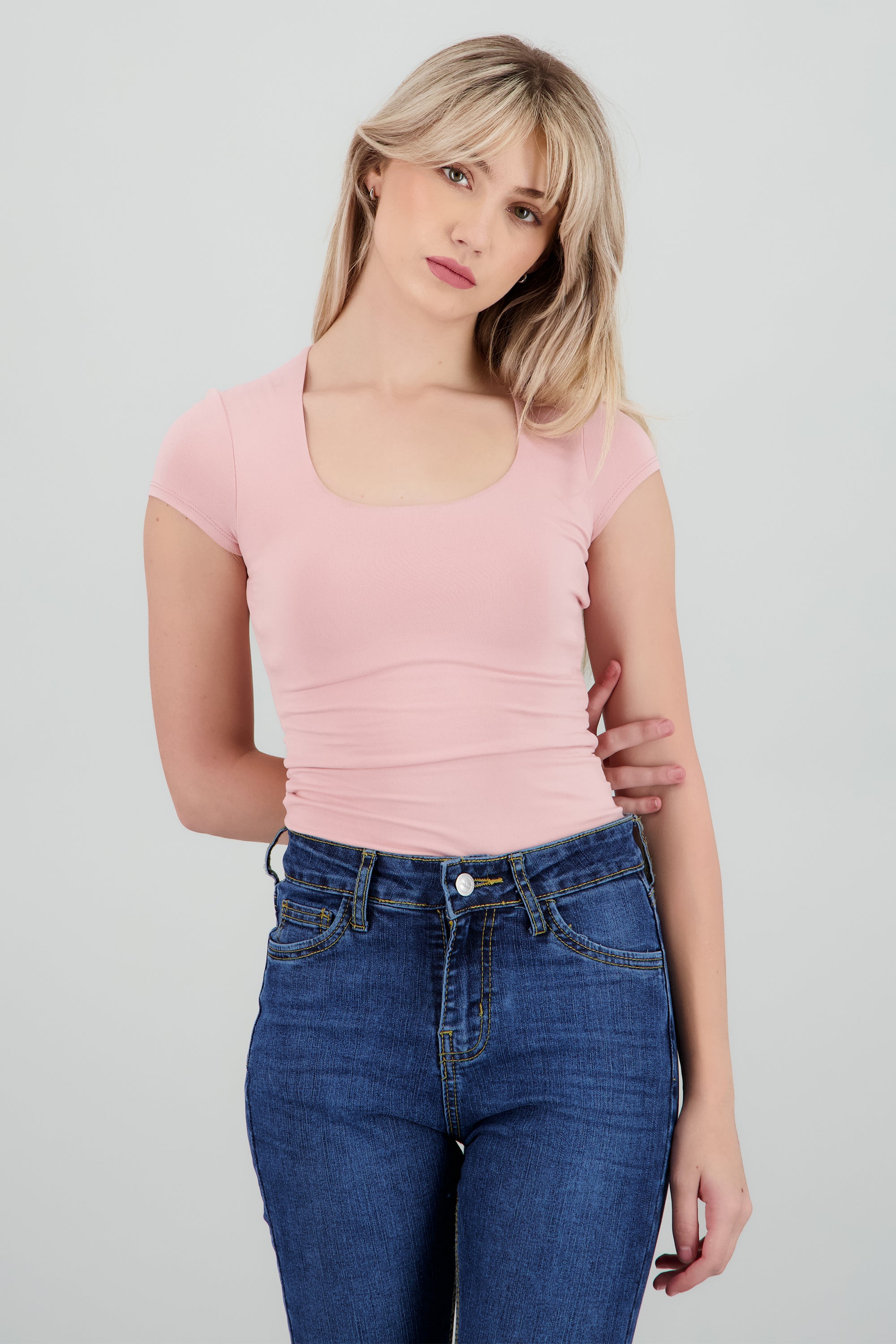 Top largo escote audrado MALVA