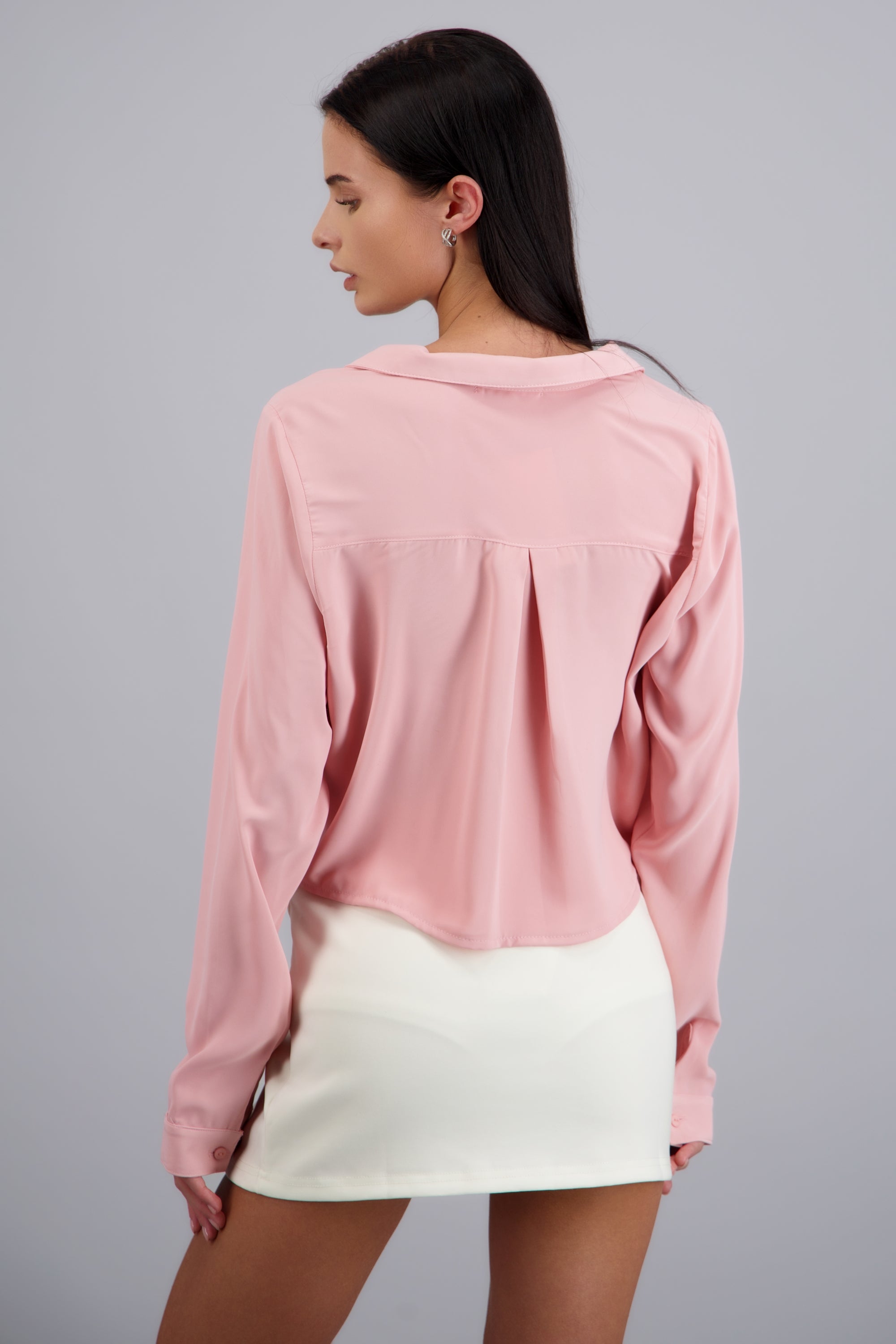 Camisa lisa manga larga CORAL