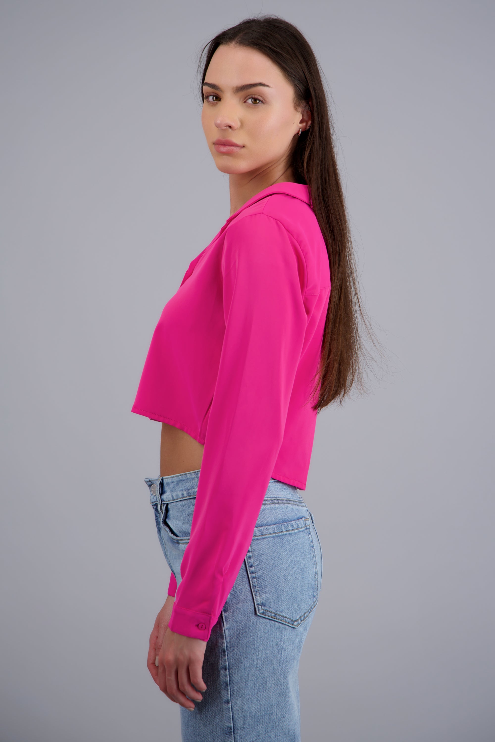 Camisa lisa manga larga FIUSHA