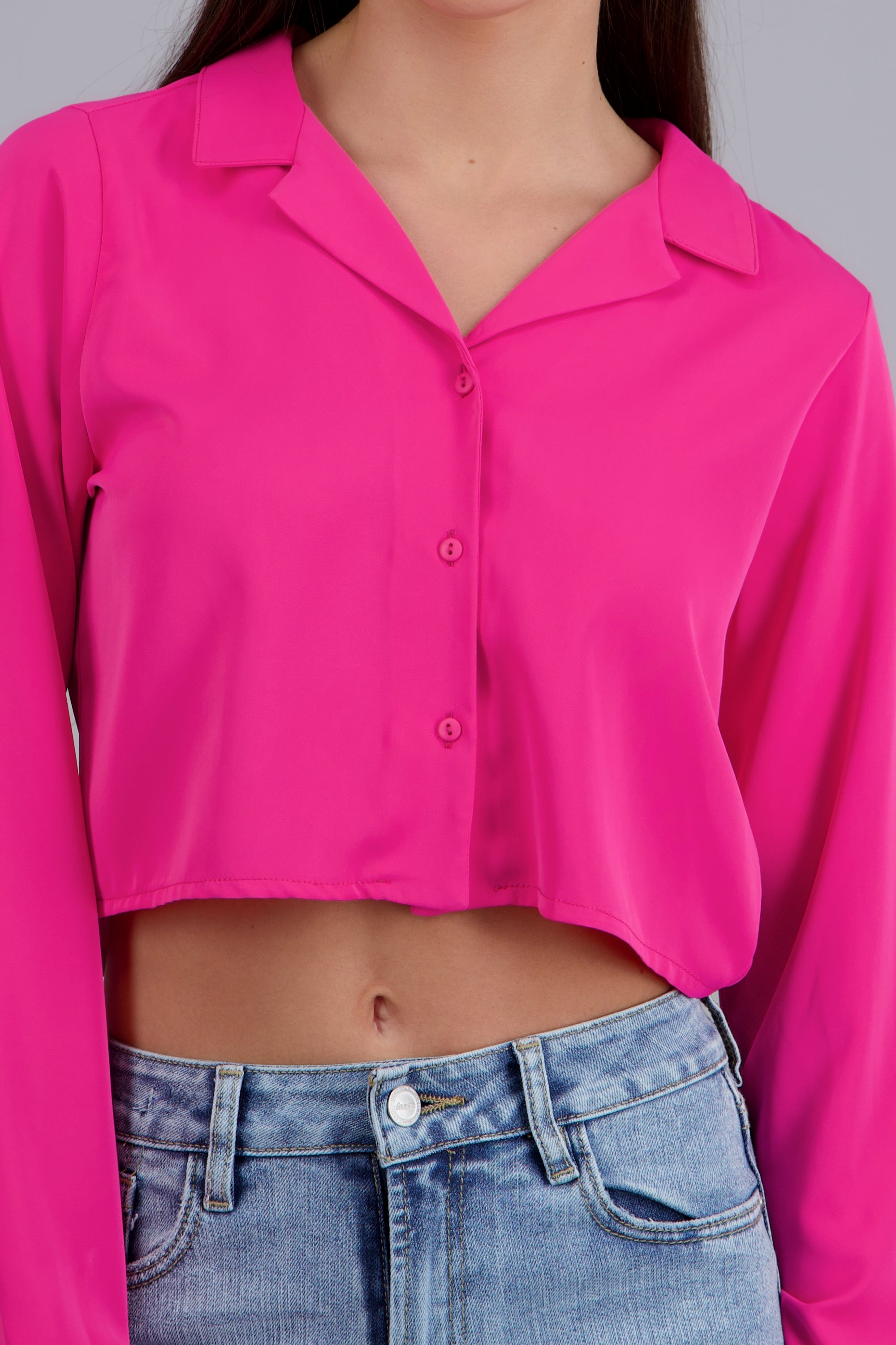 Camisa lisa manga larga FIUSHA