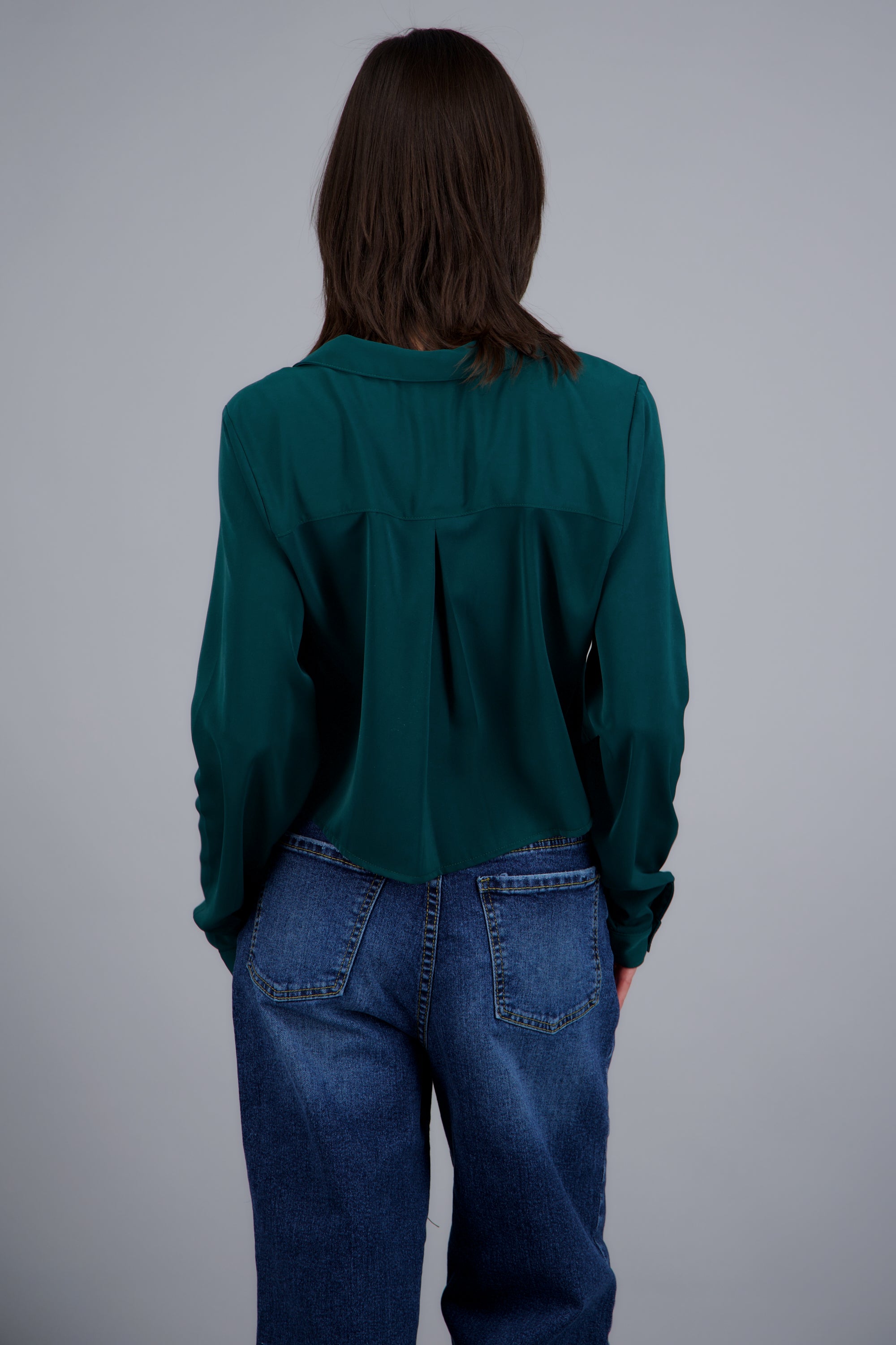 Camisa lisa manga larga JADE