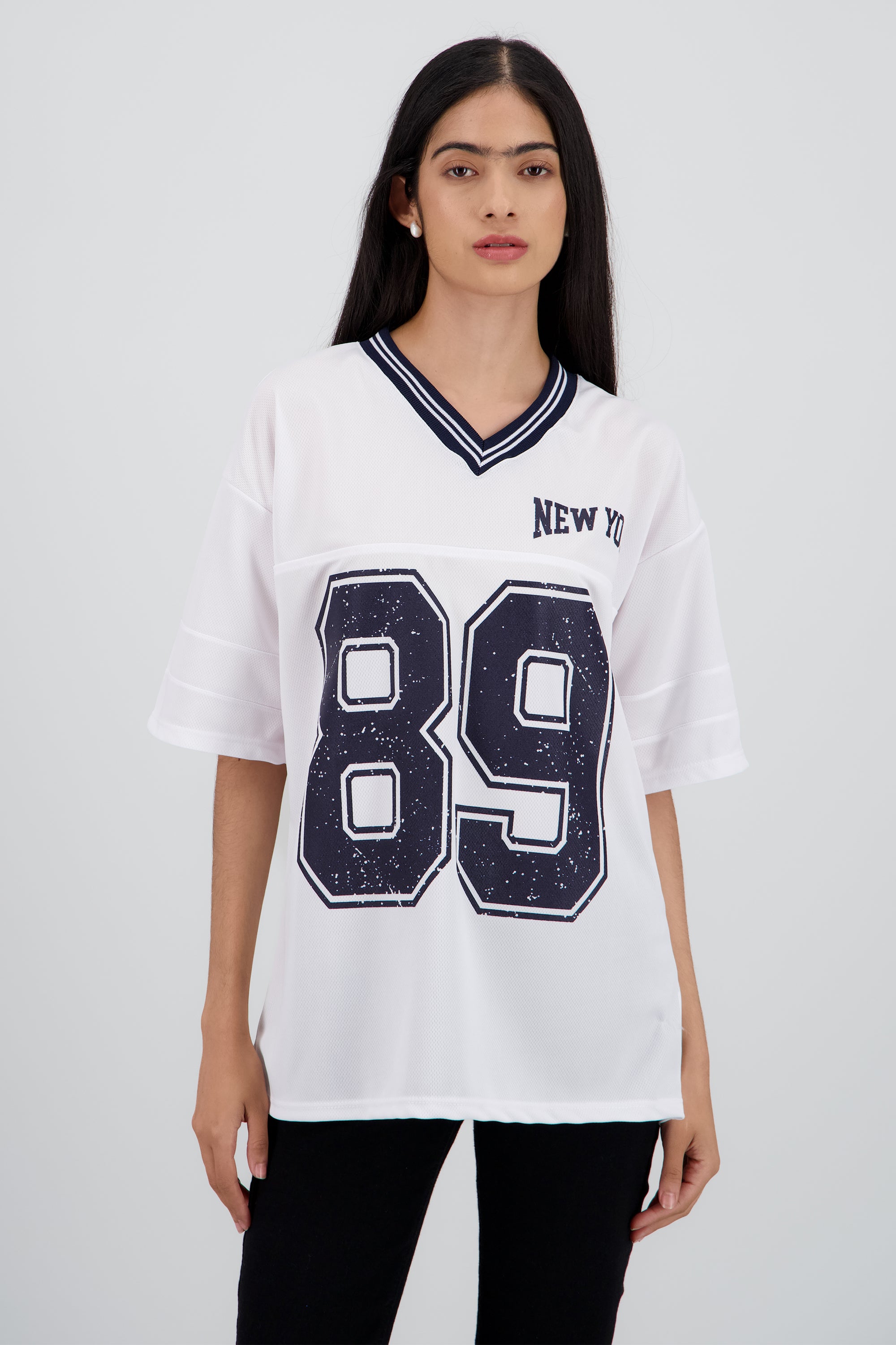Playera oversize estampado numero MARINO COMBO