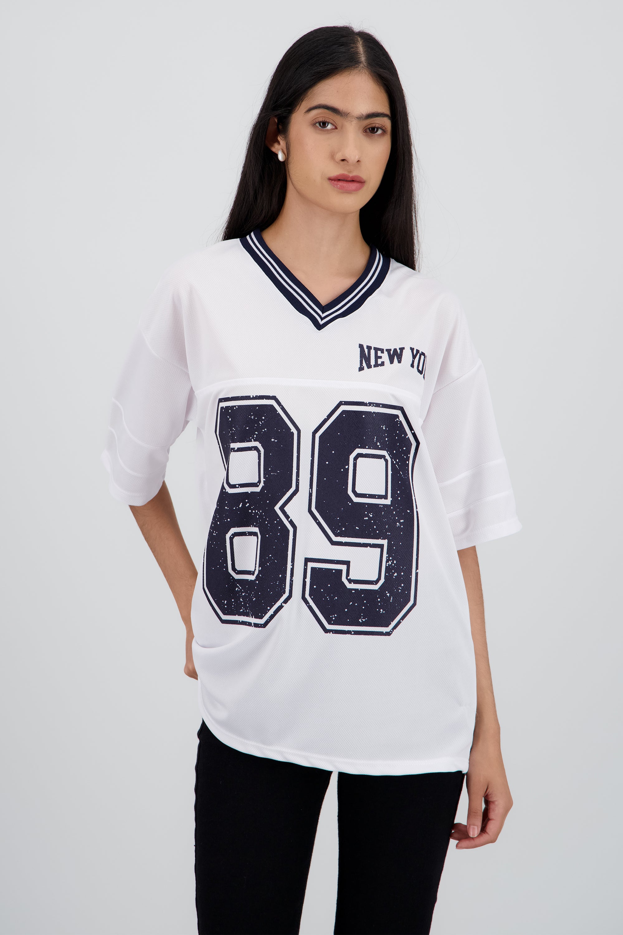 Playera oversize estampado numero MARINO COMBO