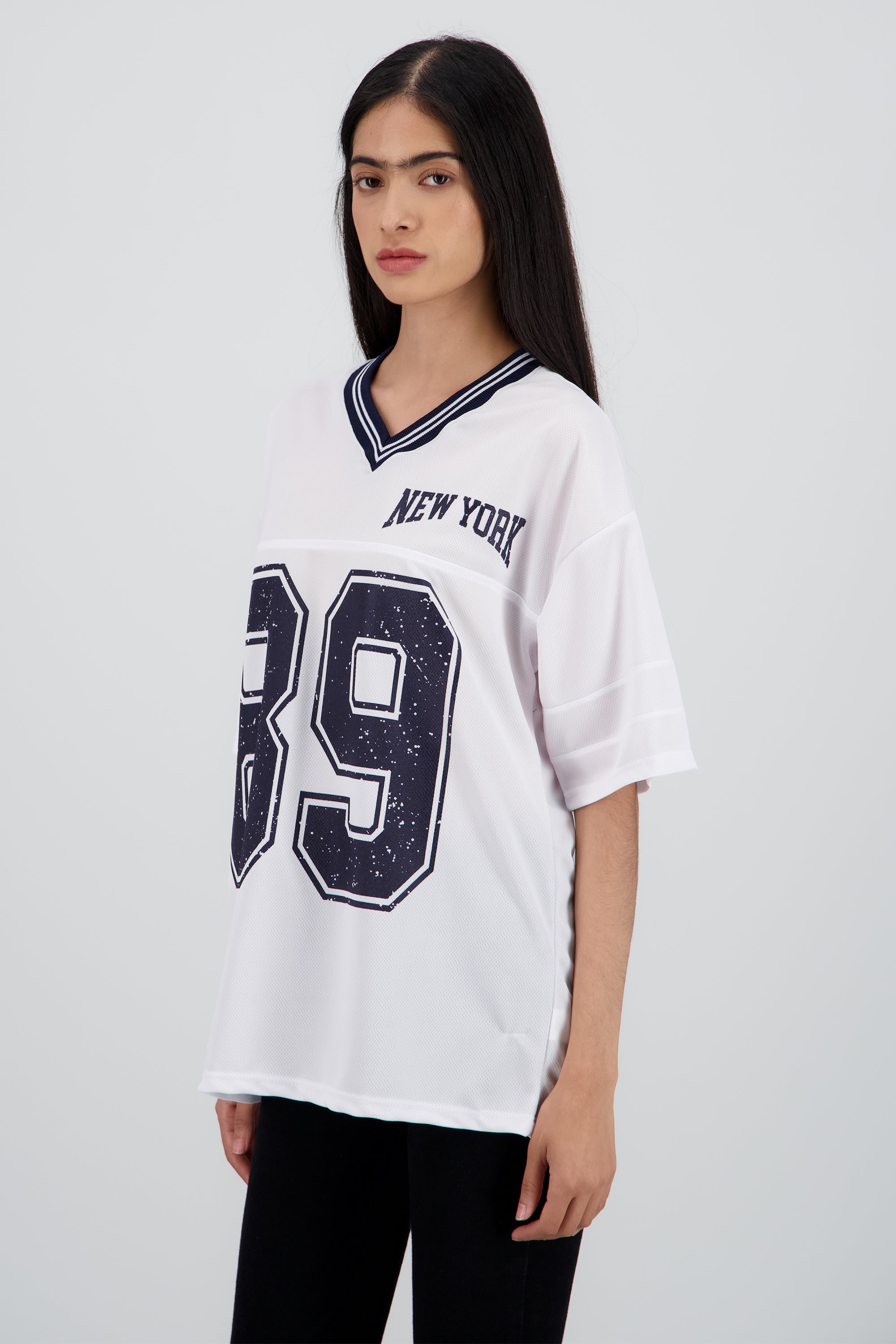 Playera oversize estampado numero MARINO COMBO