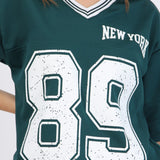 Playera oversized estampado numero