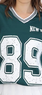 Playera oversized estampado numero