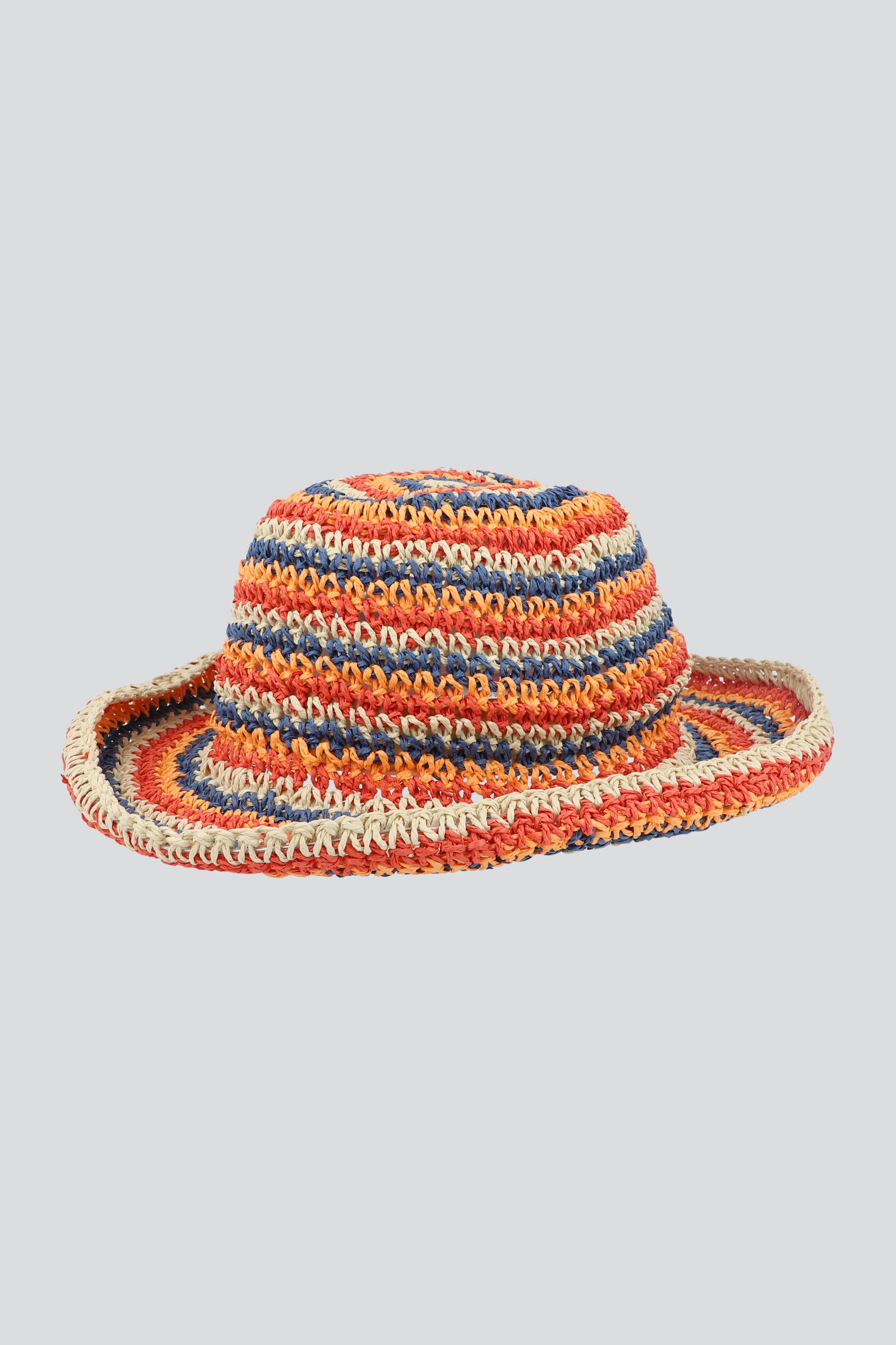 Bucket tejido de colores rayas chicas MULTICOLOR