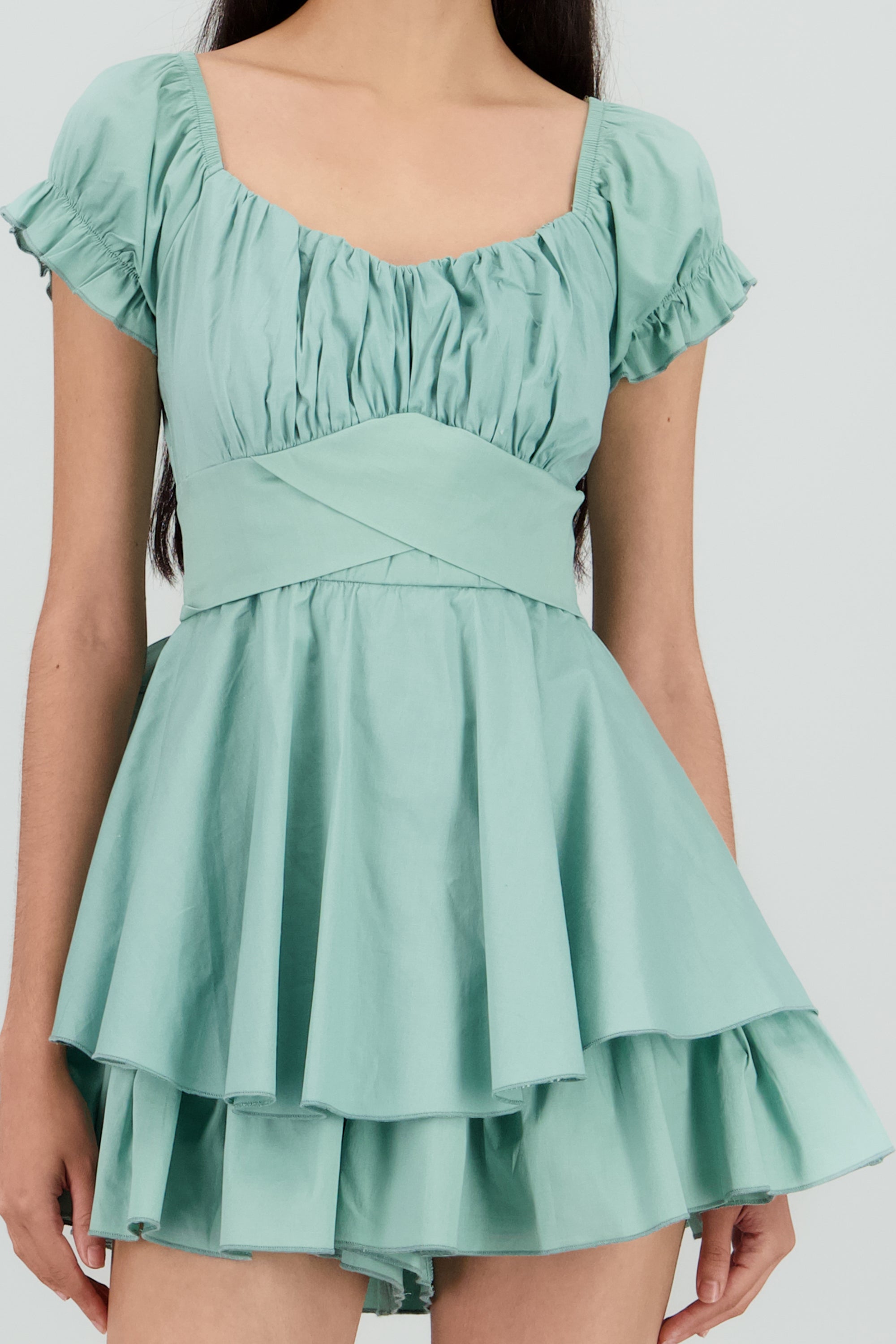 Vestido olanes manga corta SAGE