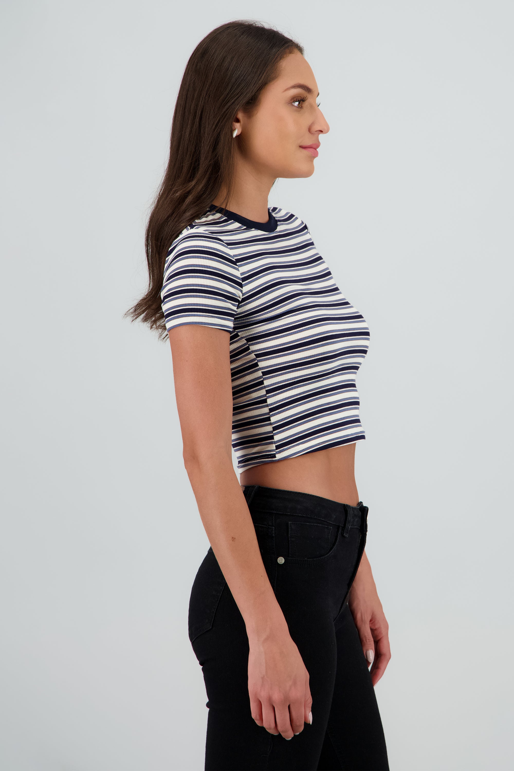 Playera crop rayas combo MARINO COMBO