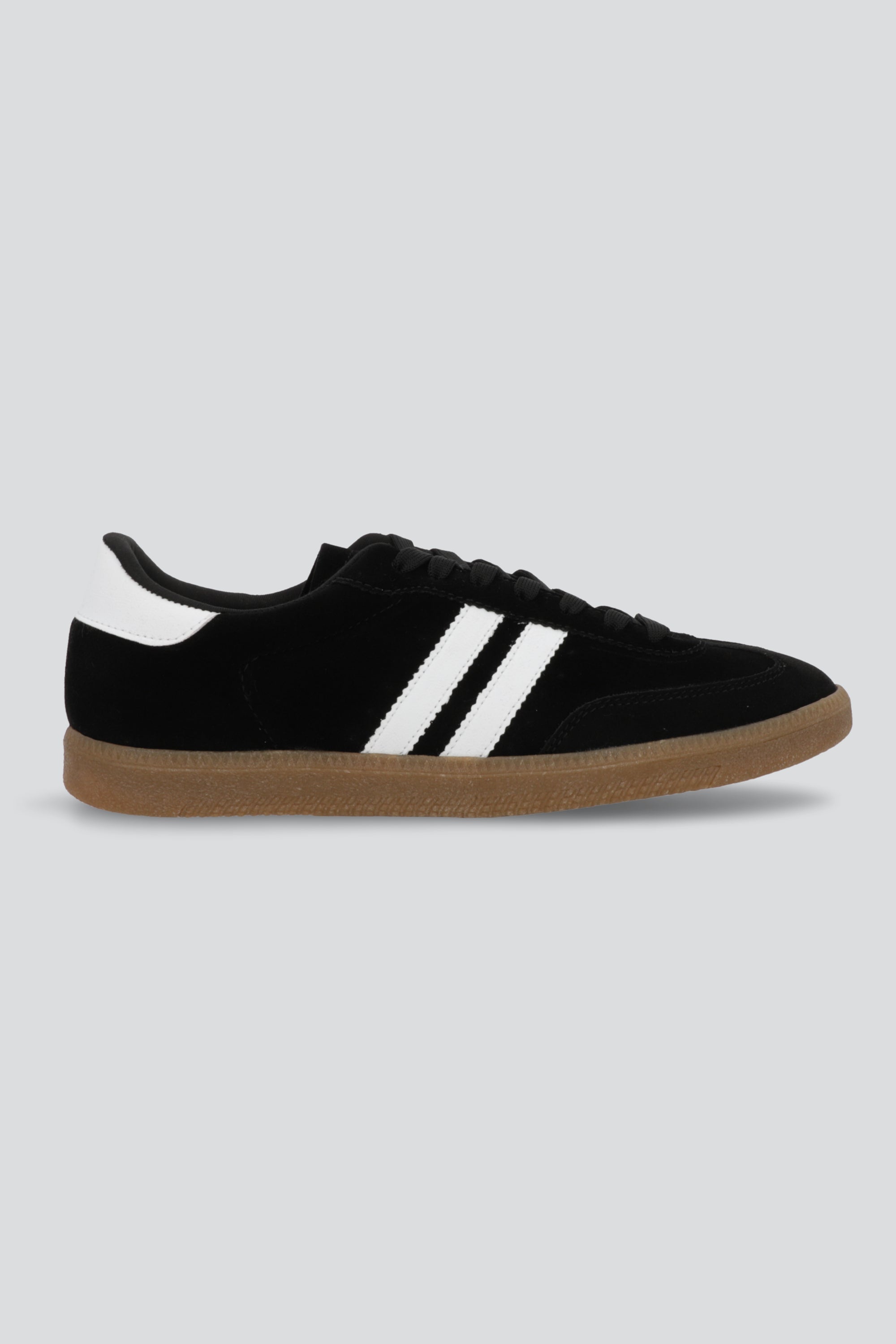 Tenis dos lineas durazno NEGRO