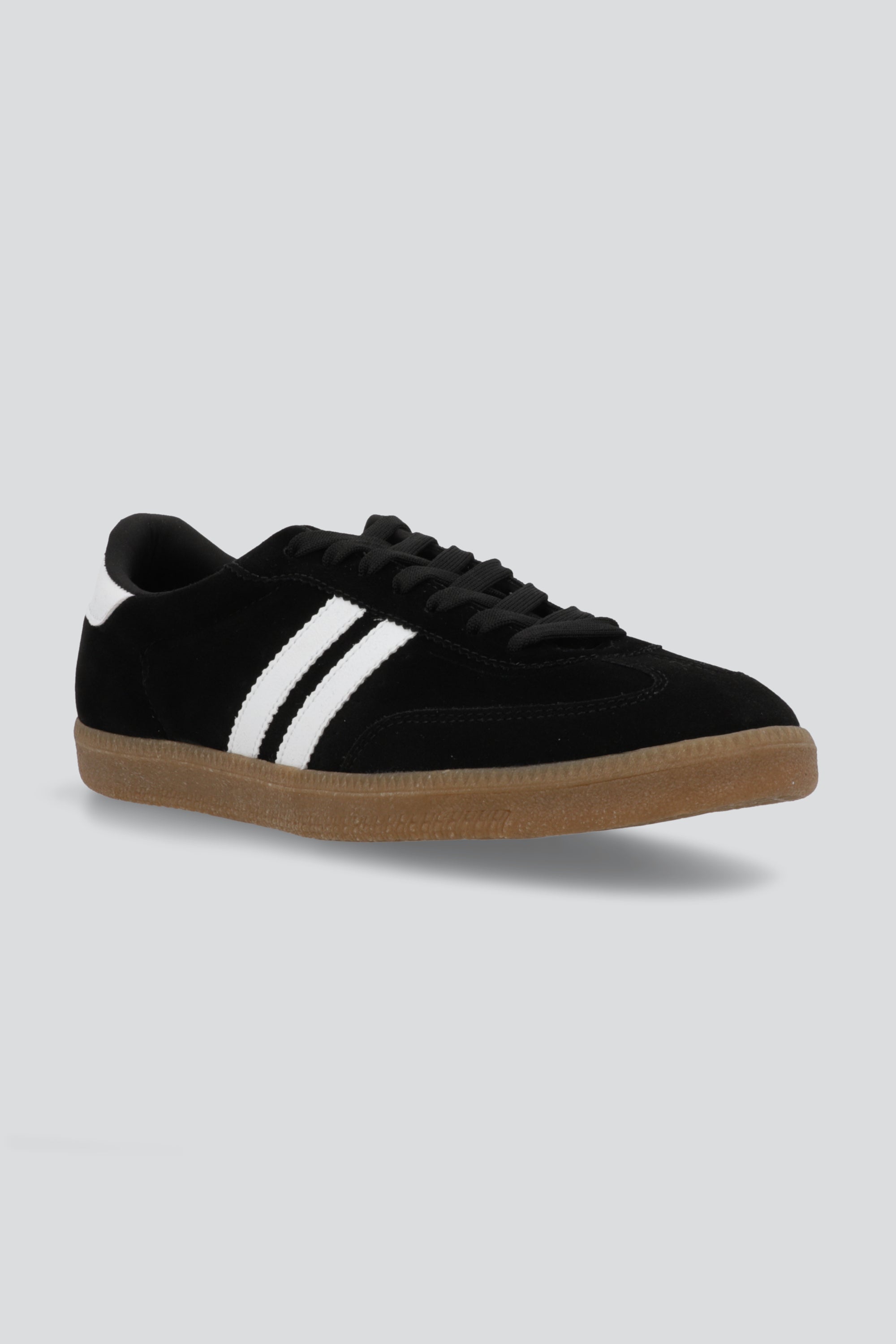 Tenis dos lineas durazno NEGRO