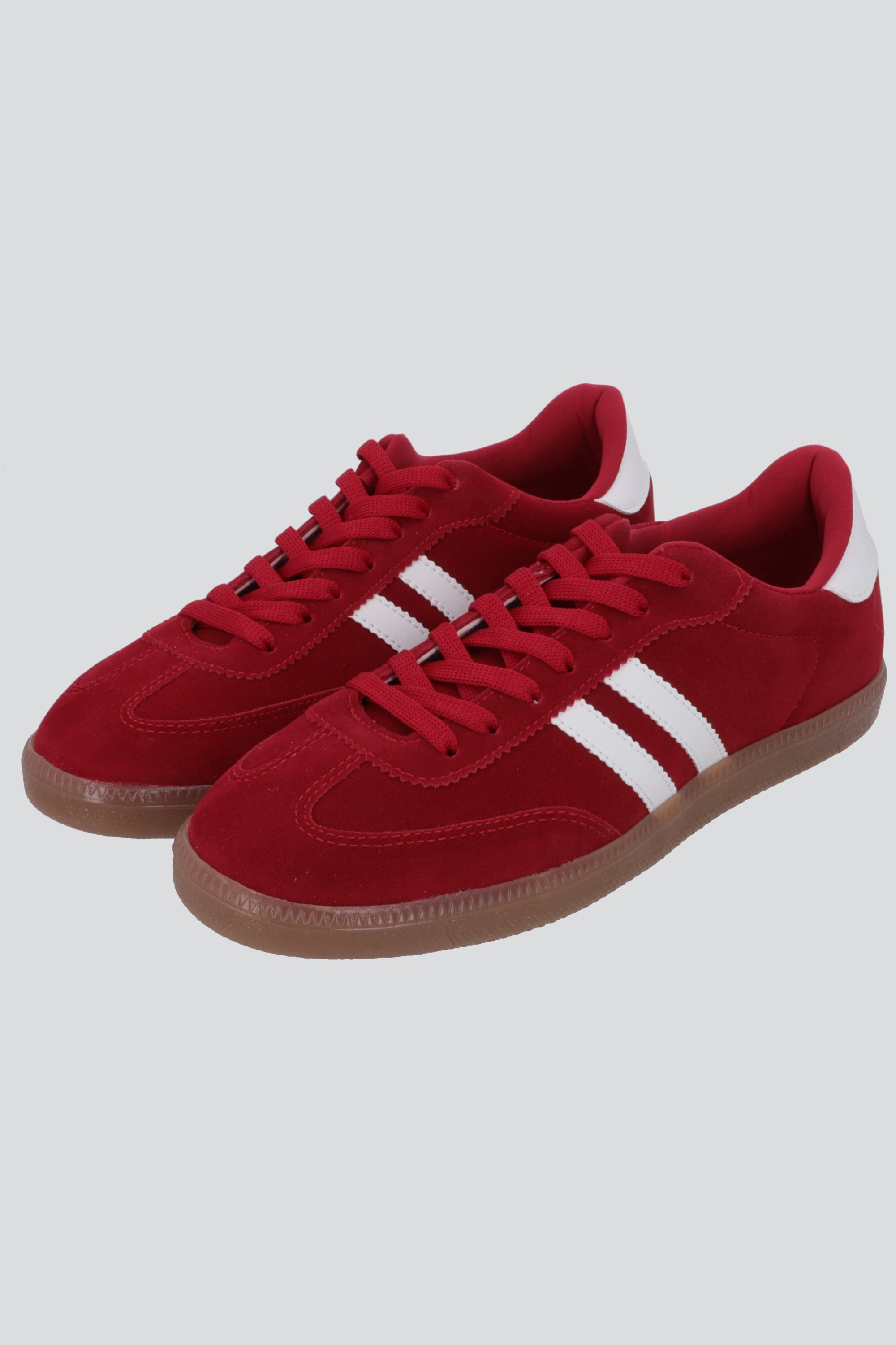 Tenis dos lineas durazno ROJO