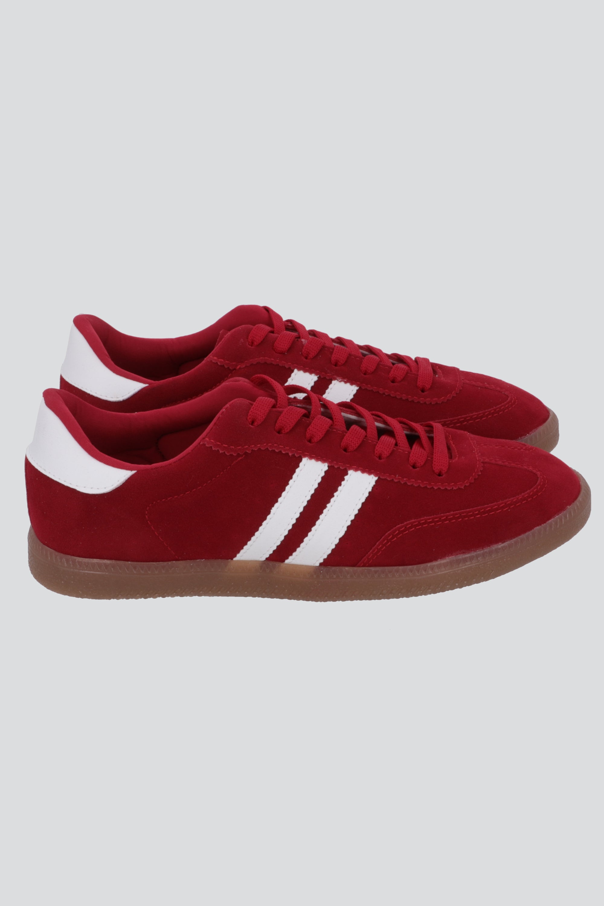 Tenis dos lineas durazno ROJO