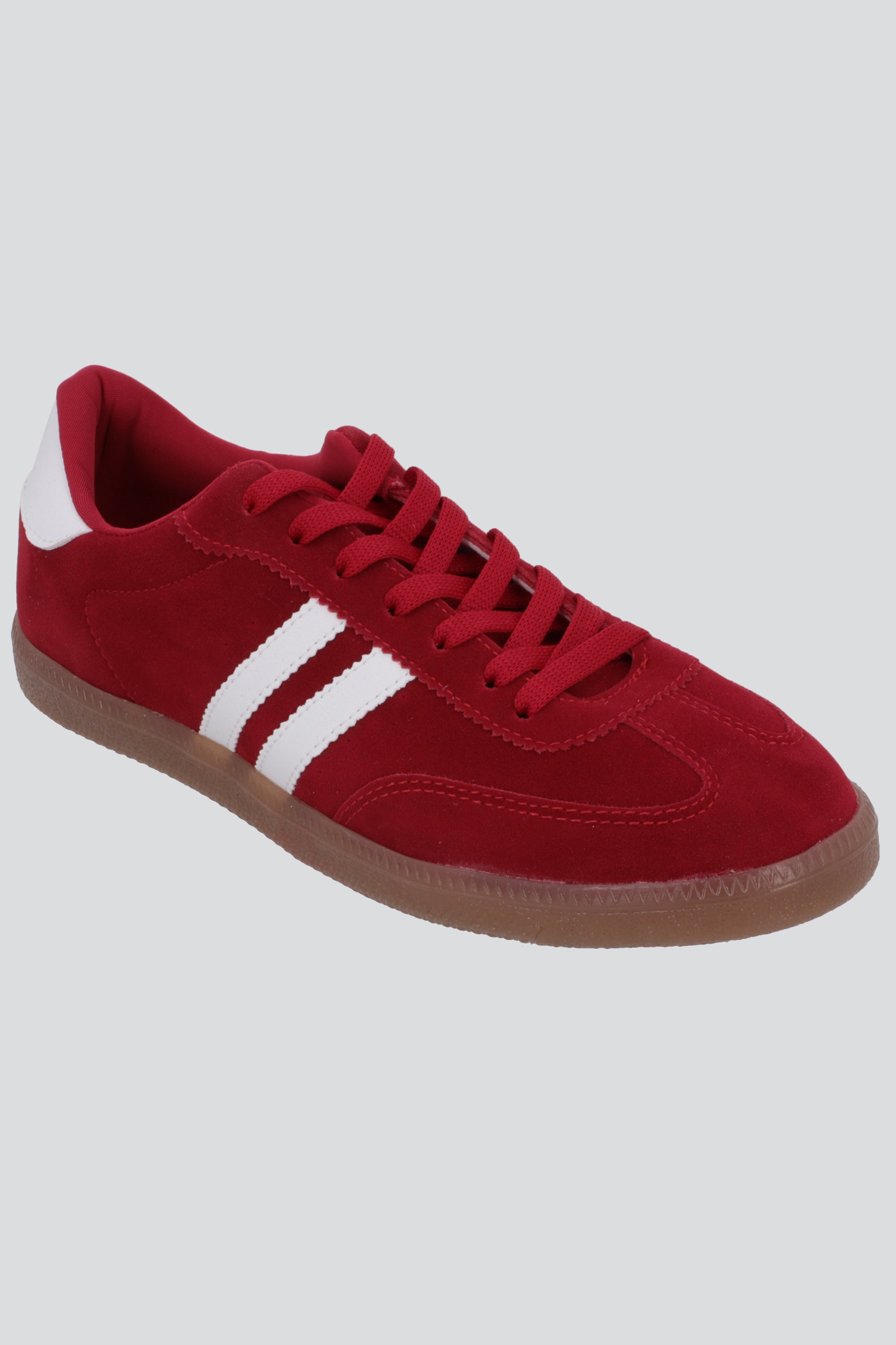 Tenis dos lineas durazno ROJO