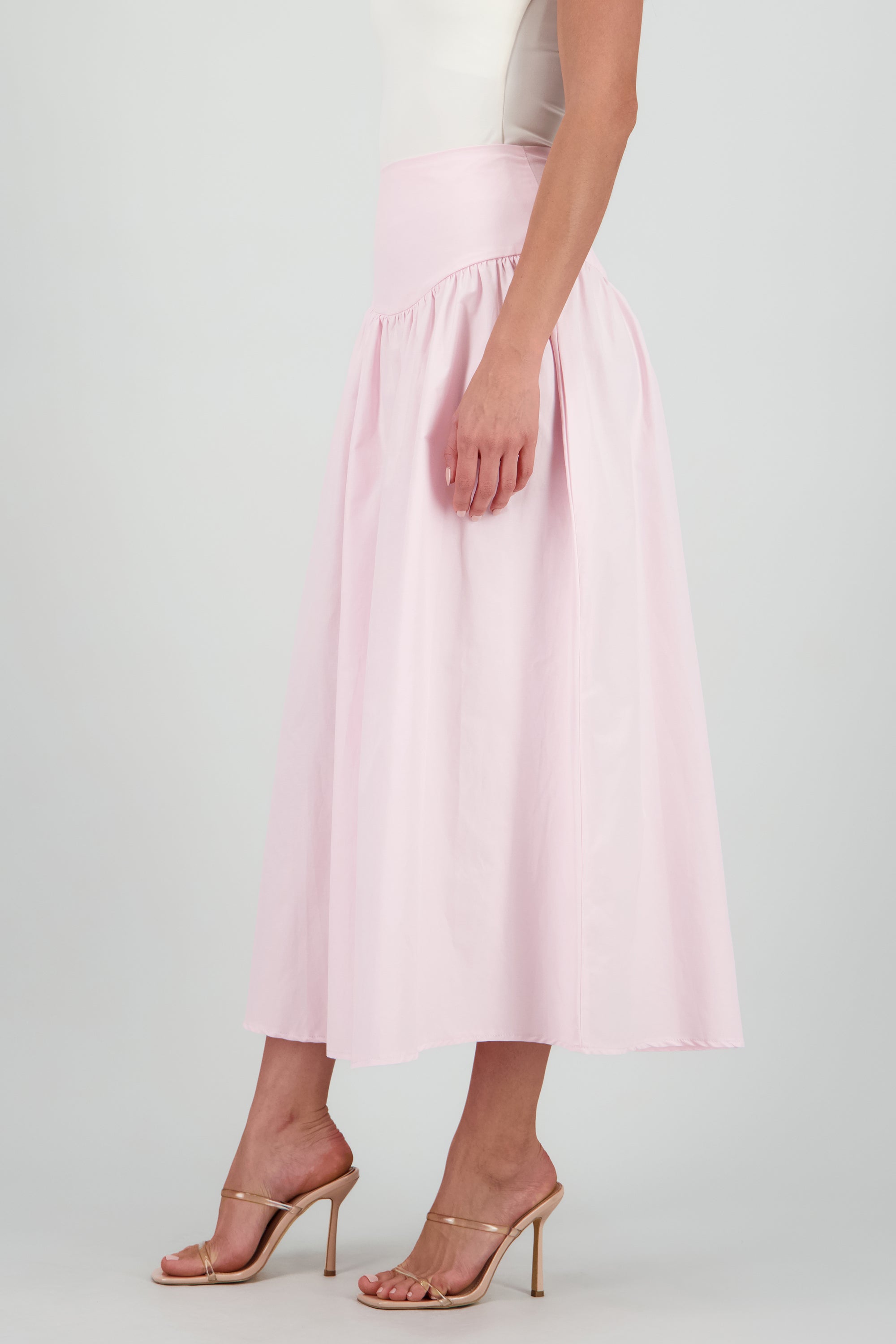 Maxi falda drop waist ROSA PASTEL