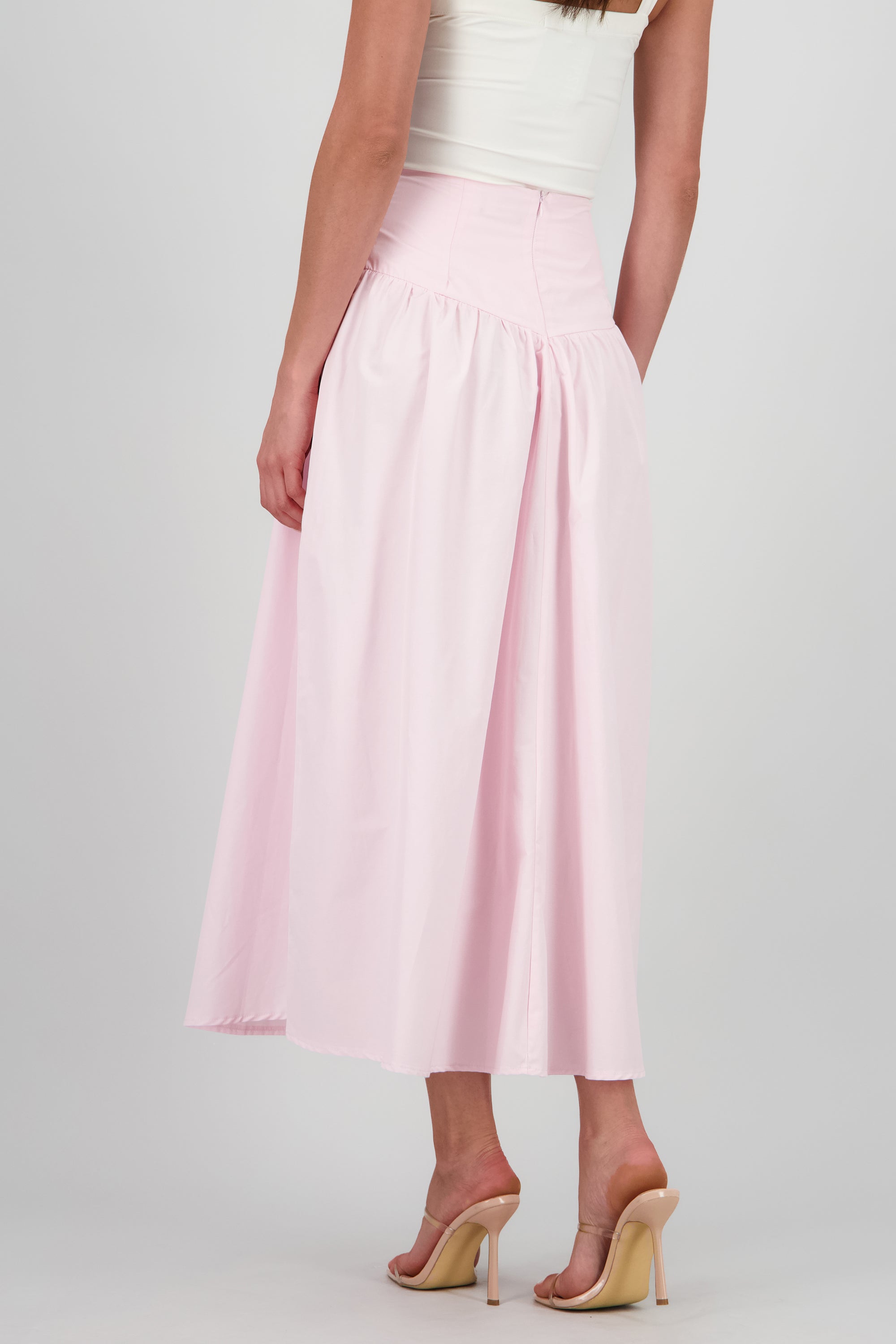 Maxi falda drop waist ROSA PASTEL