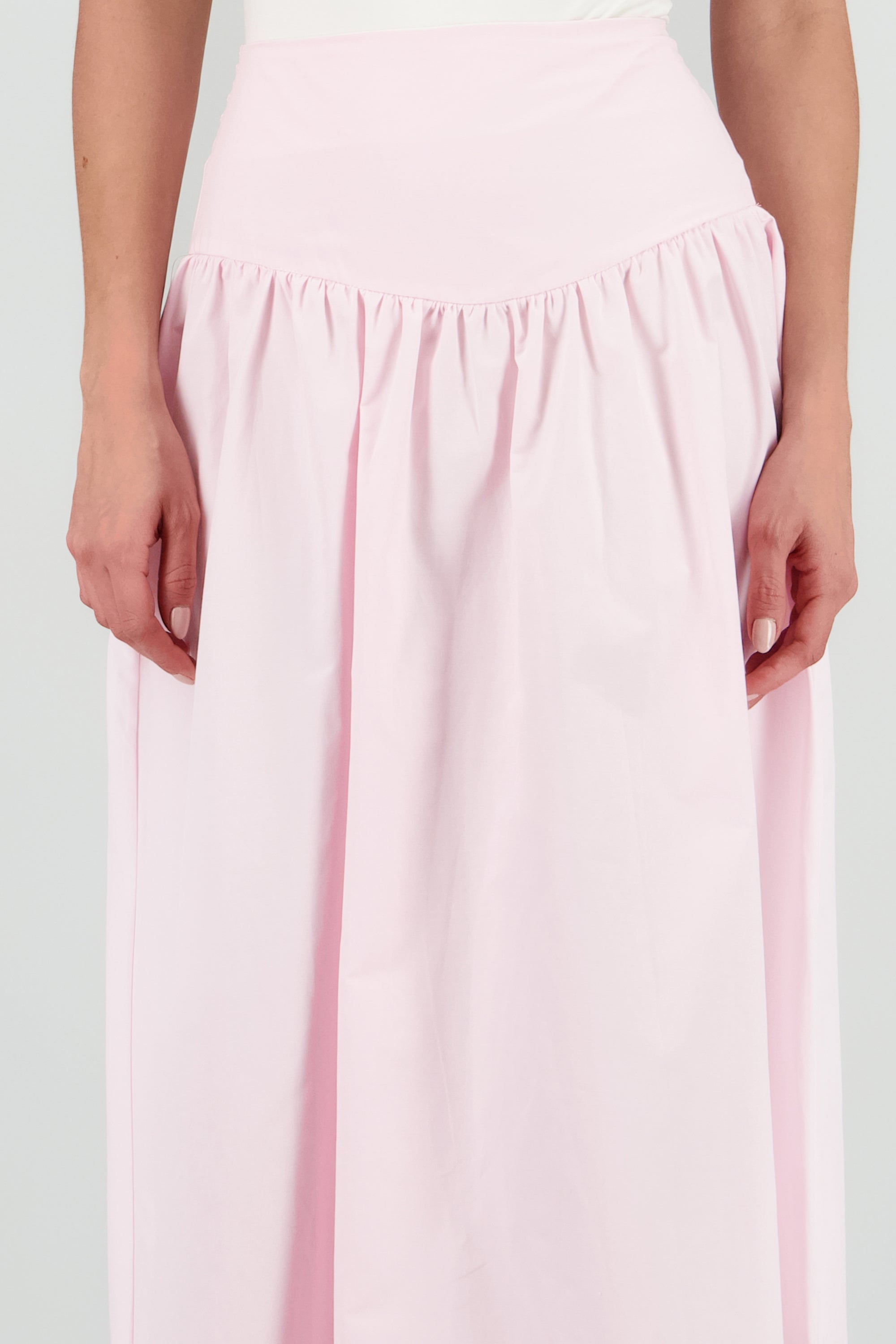 Maxi falda drop waist ROSA PASTEL