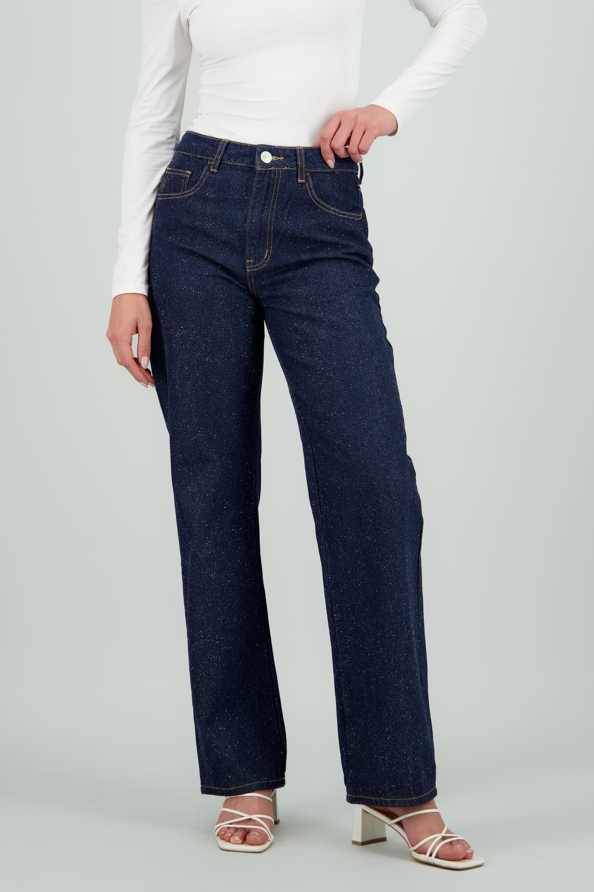 Pantalon recto foil MEDIUM WASH