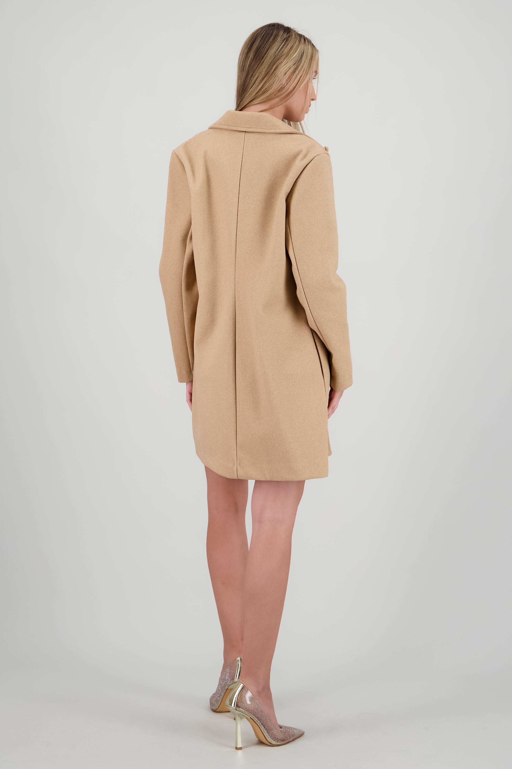 Abrigo largo liso KHAKI