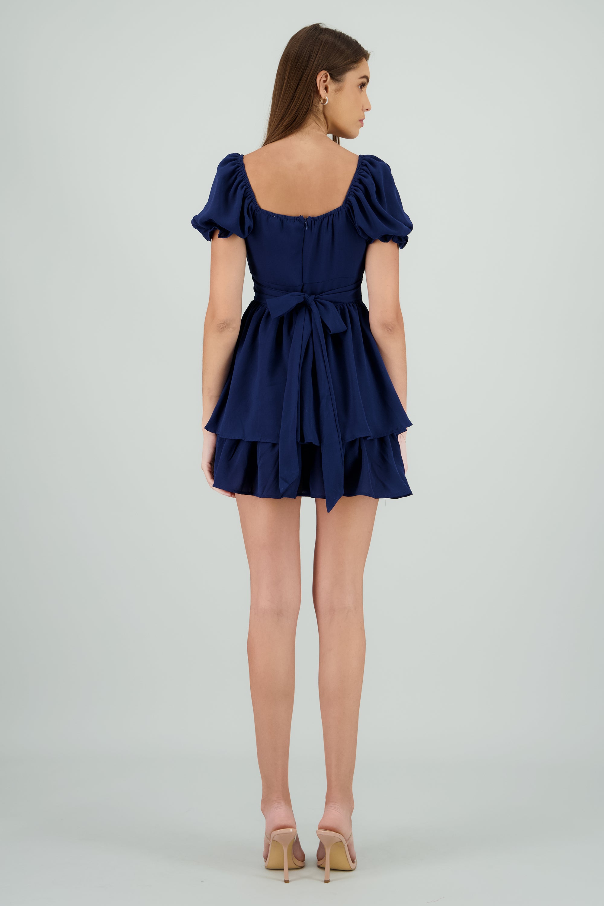 Vestido con olanes MARINO