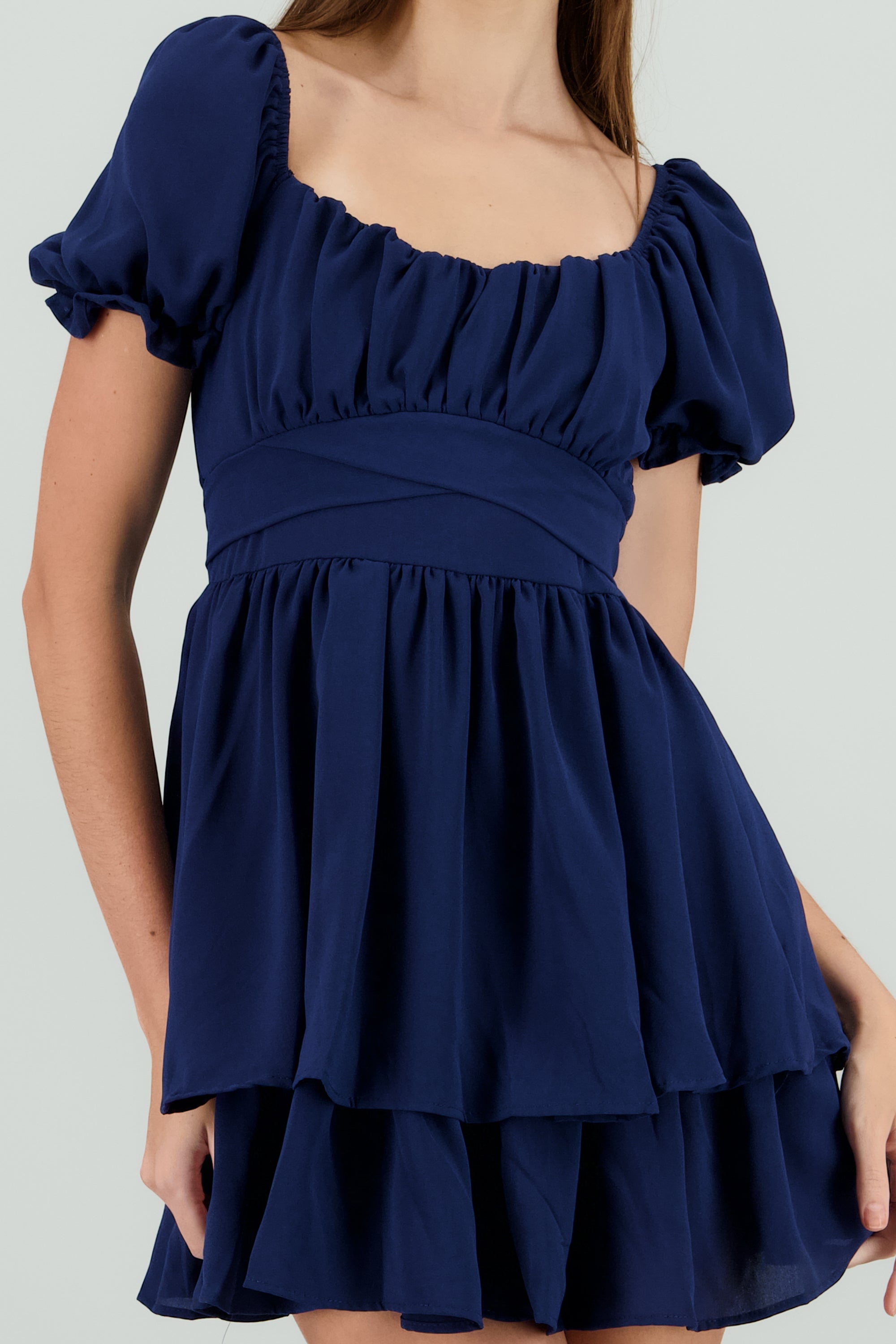 Vestido con olanes MARINO