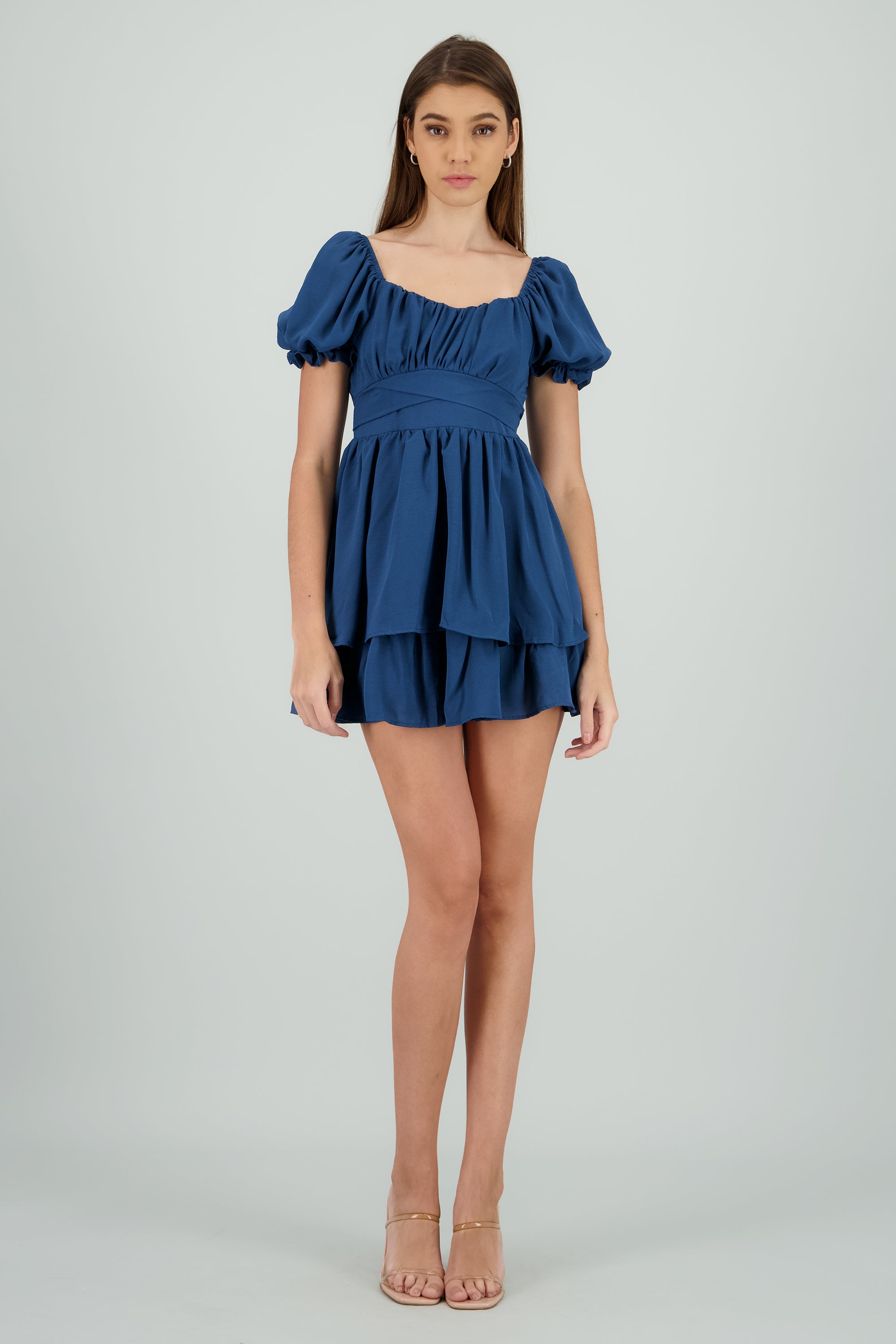 Vestido con olanes INDIGO