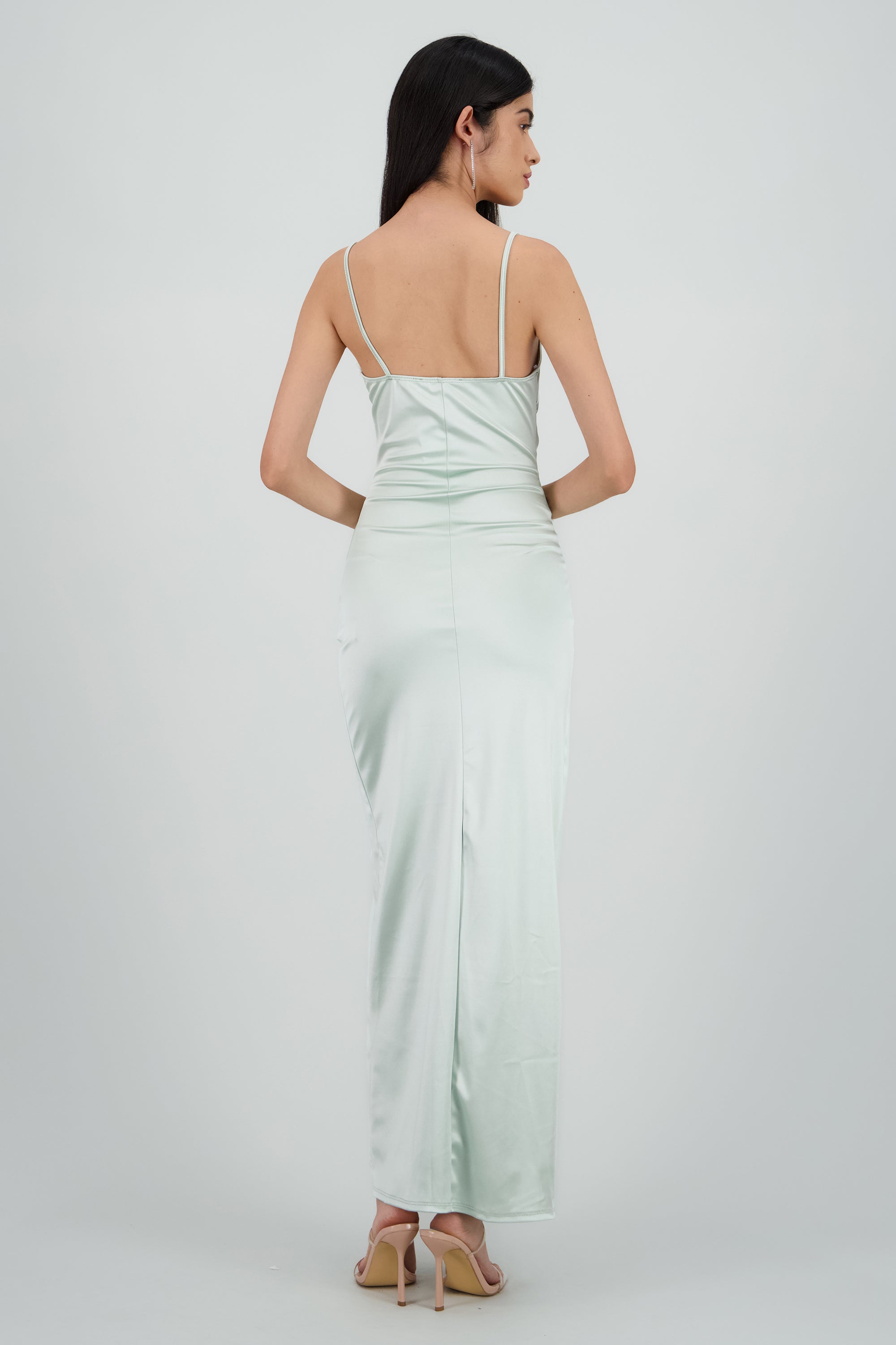 Vestido satinado midi SAGE