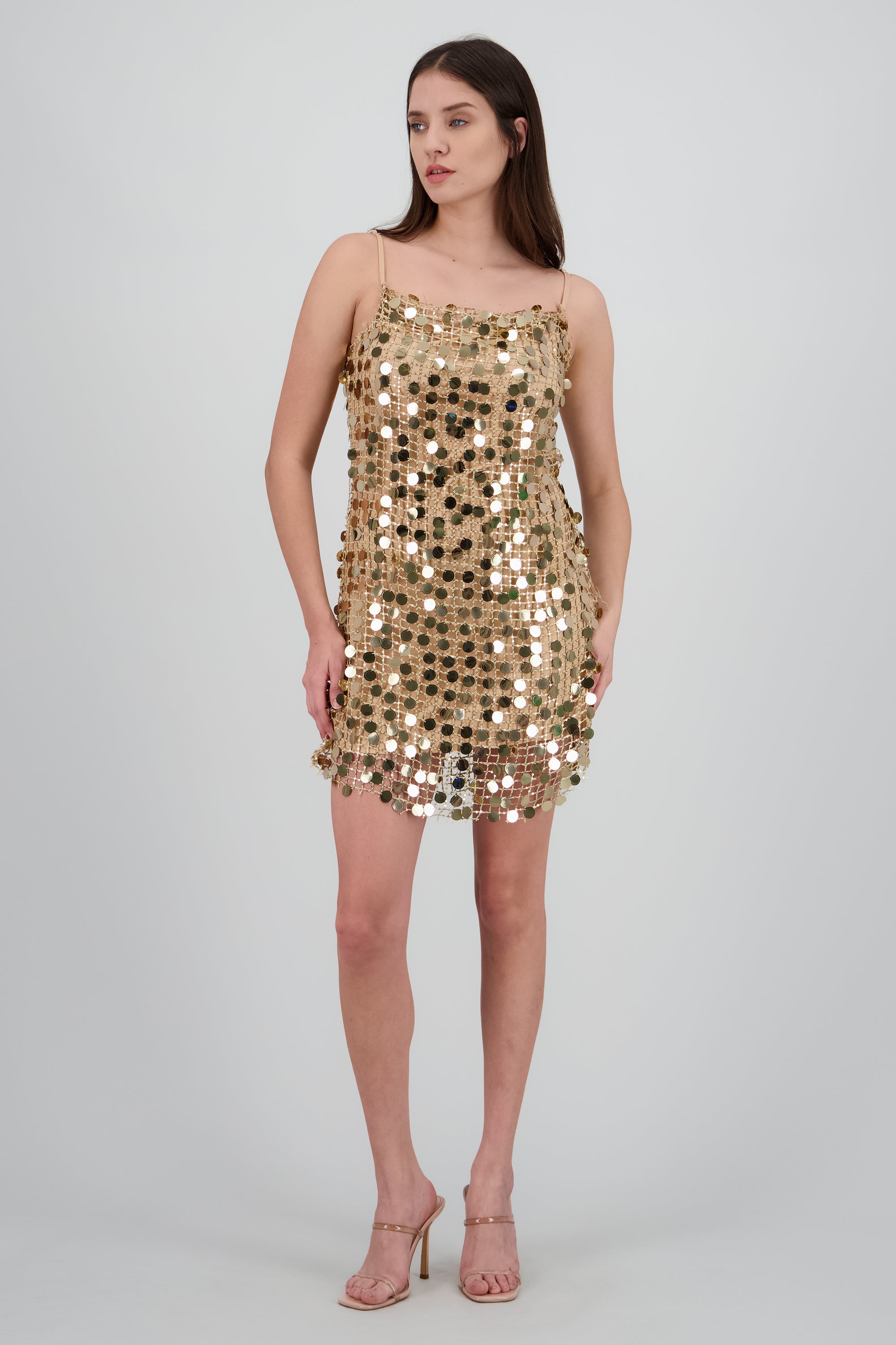 Vestido red lentejuelas ORO