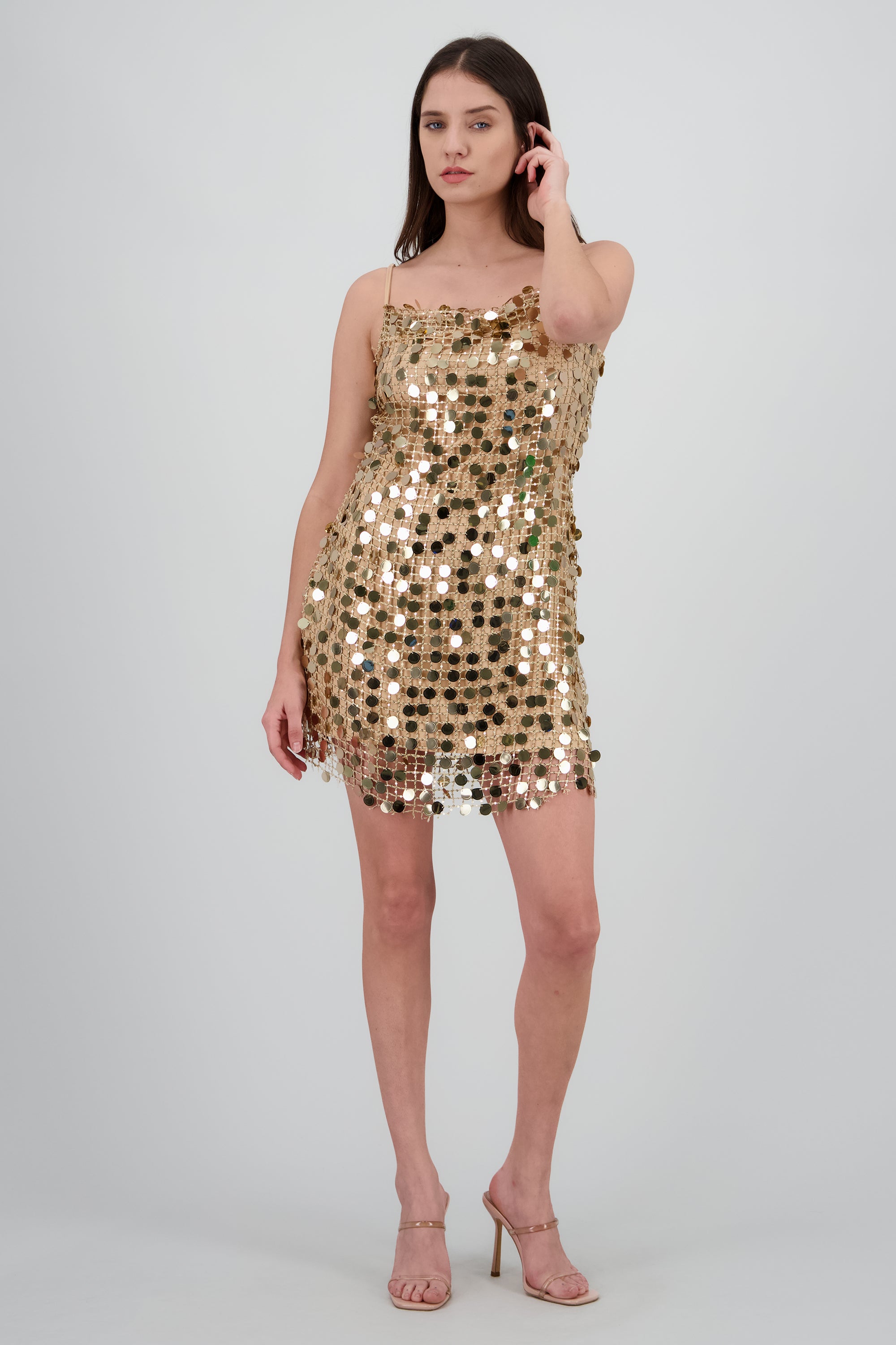 Vestido red lentejuelas ORO