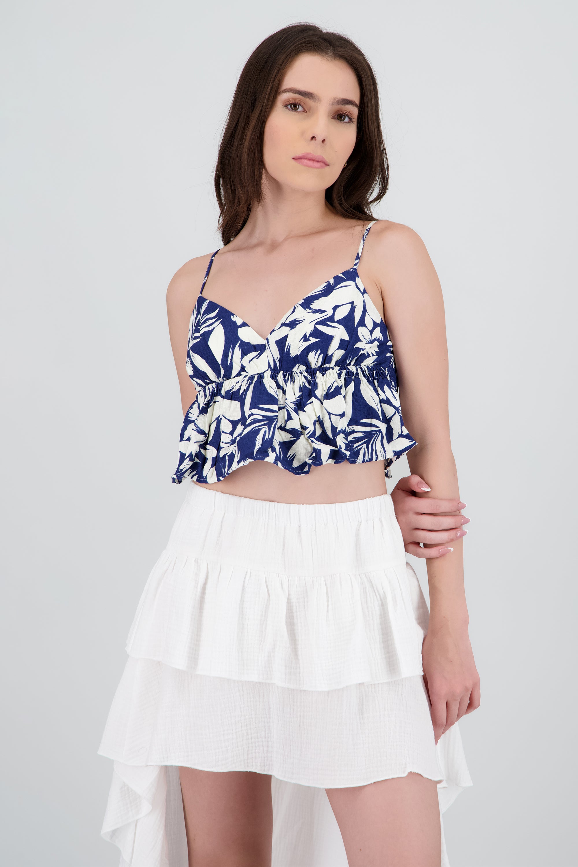 Blusa peplum estampado MARINO