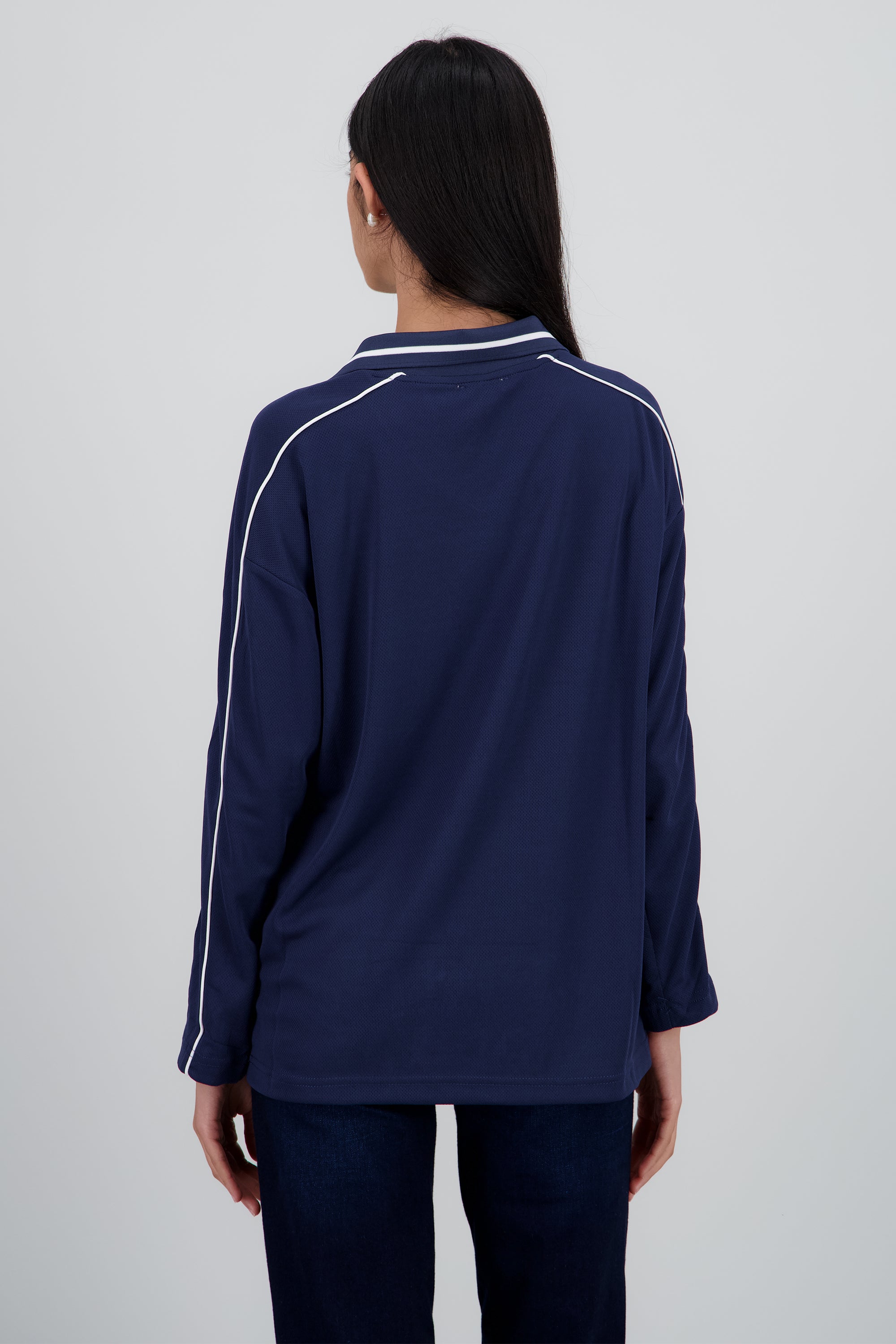 Playera tipo jersey California manga larga MARINO