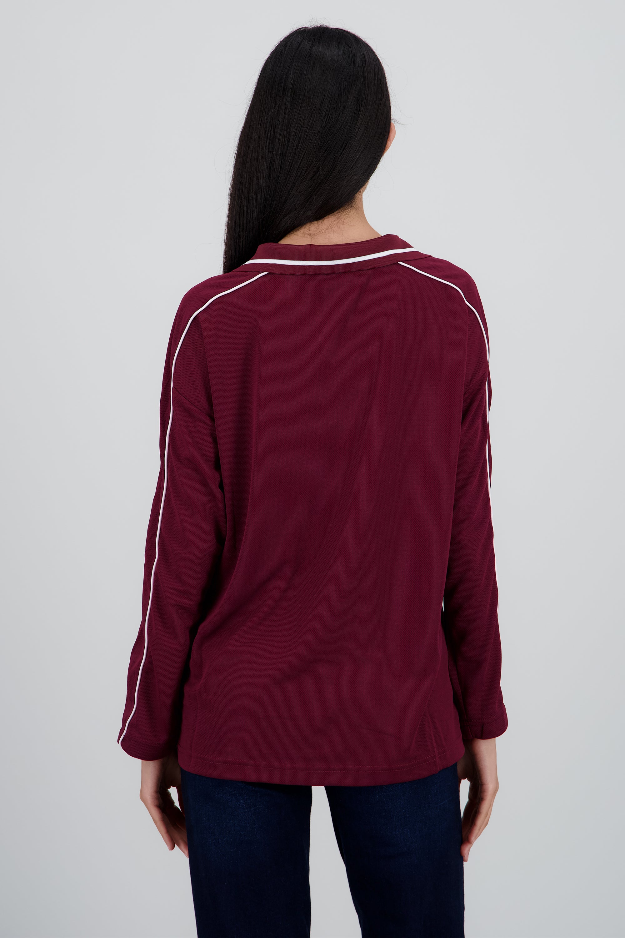 Playera tipo jersey California manga larga VINO