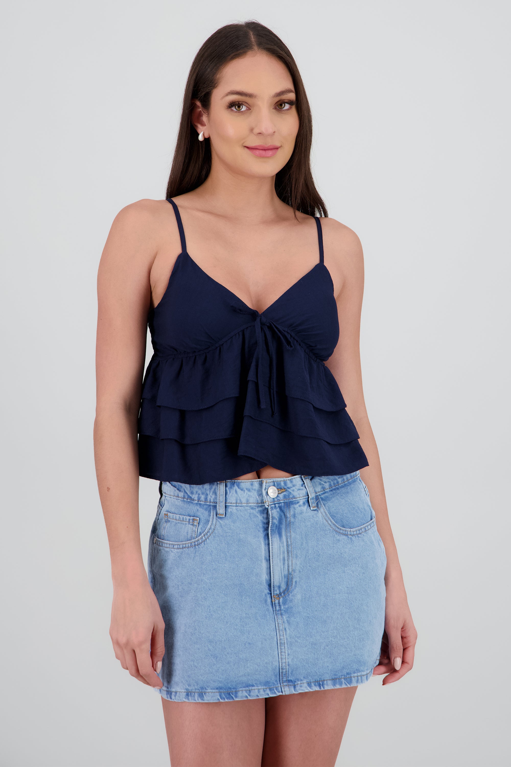 Top tirantes con olanes MARINO
