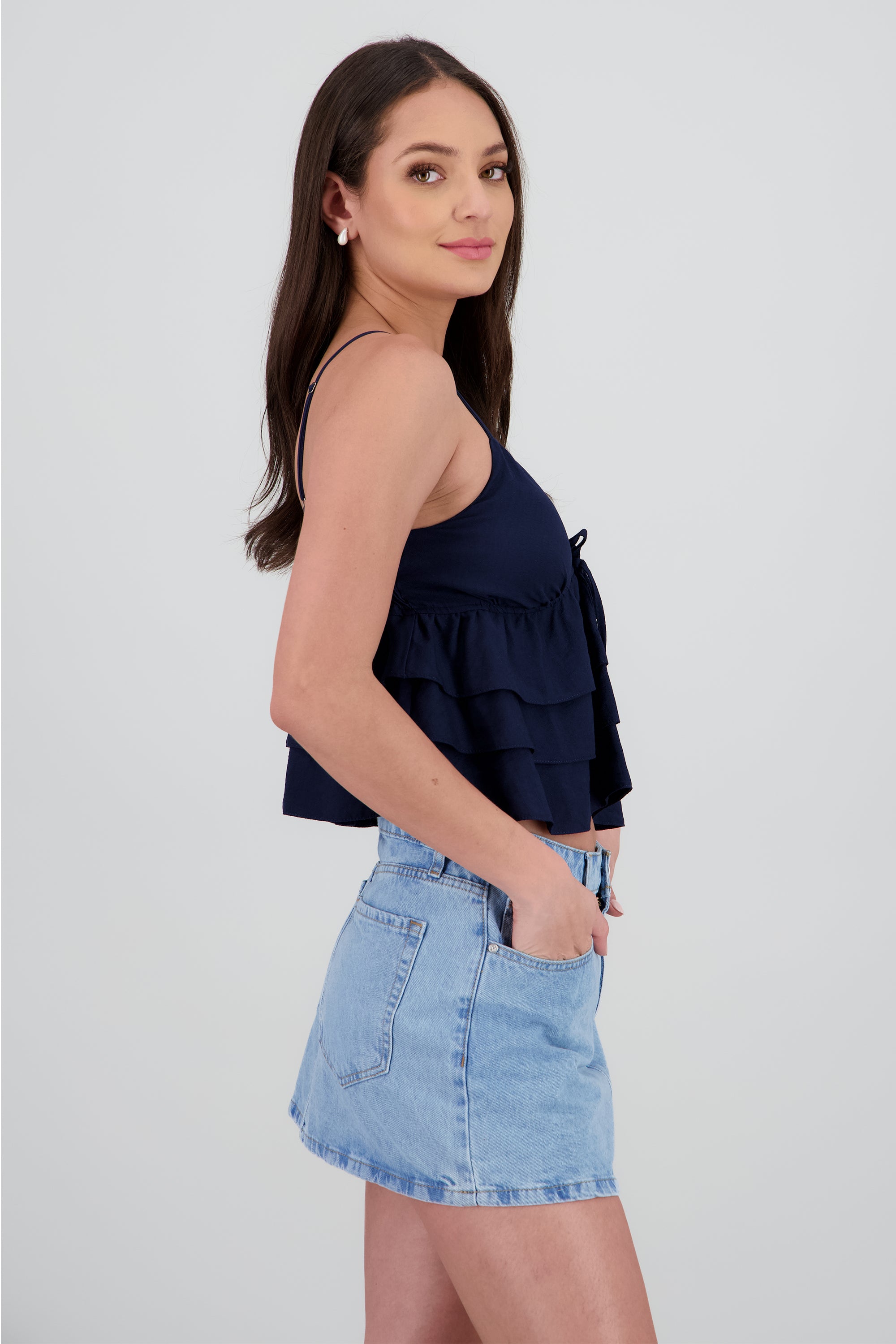 Top tirantes con olanes MARINO