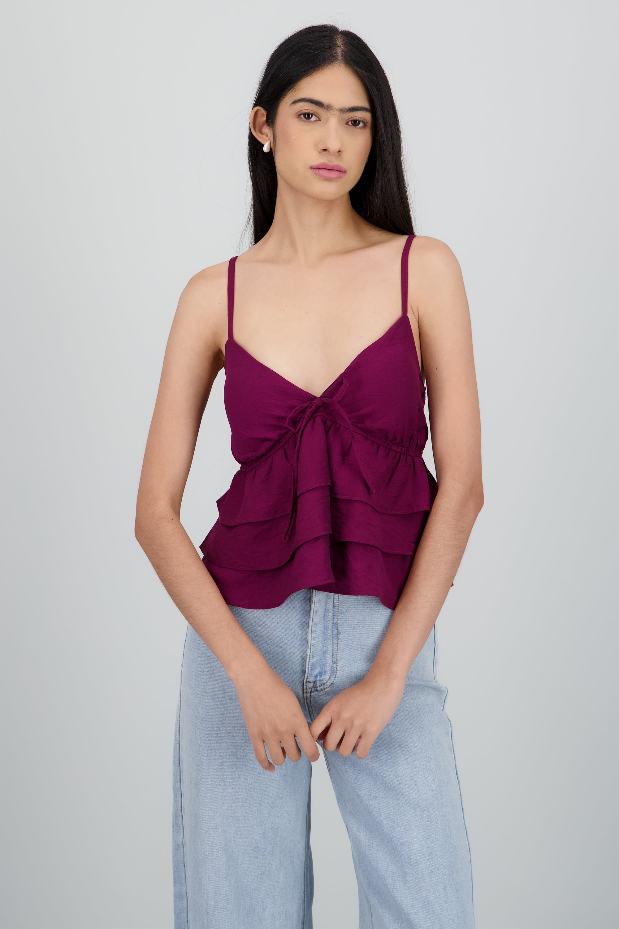 Top tirantes con olanes VINO