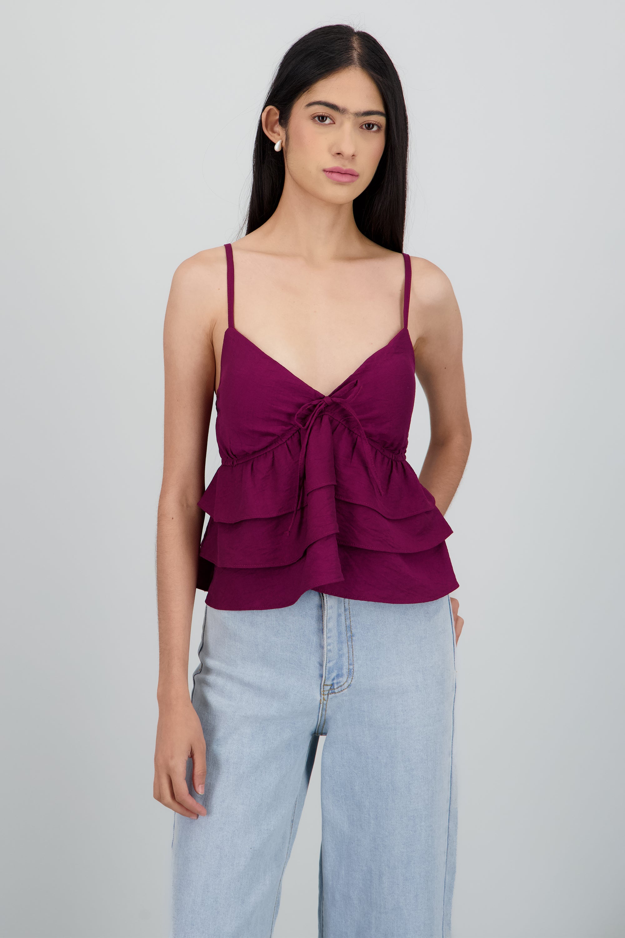 Top tirantes con olanes VINO