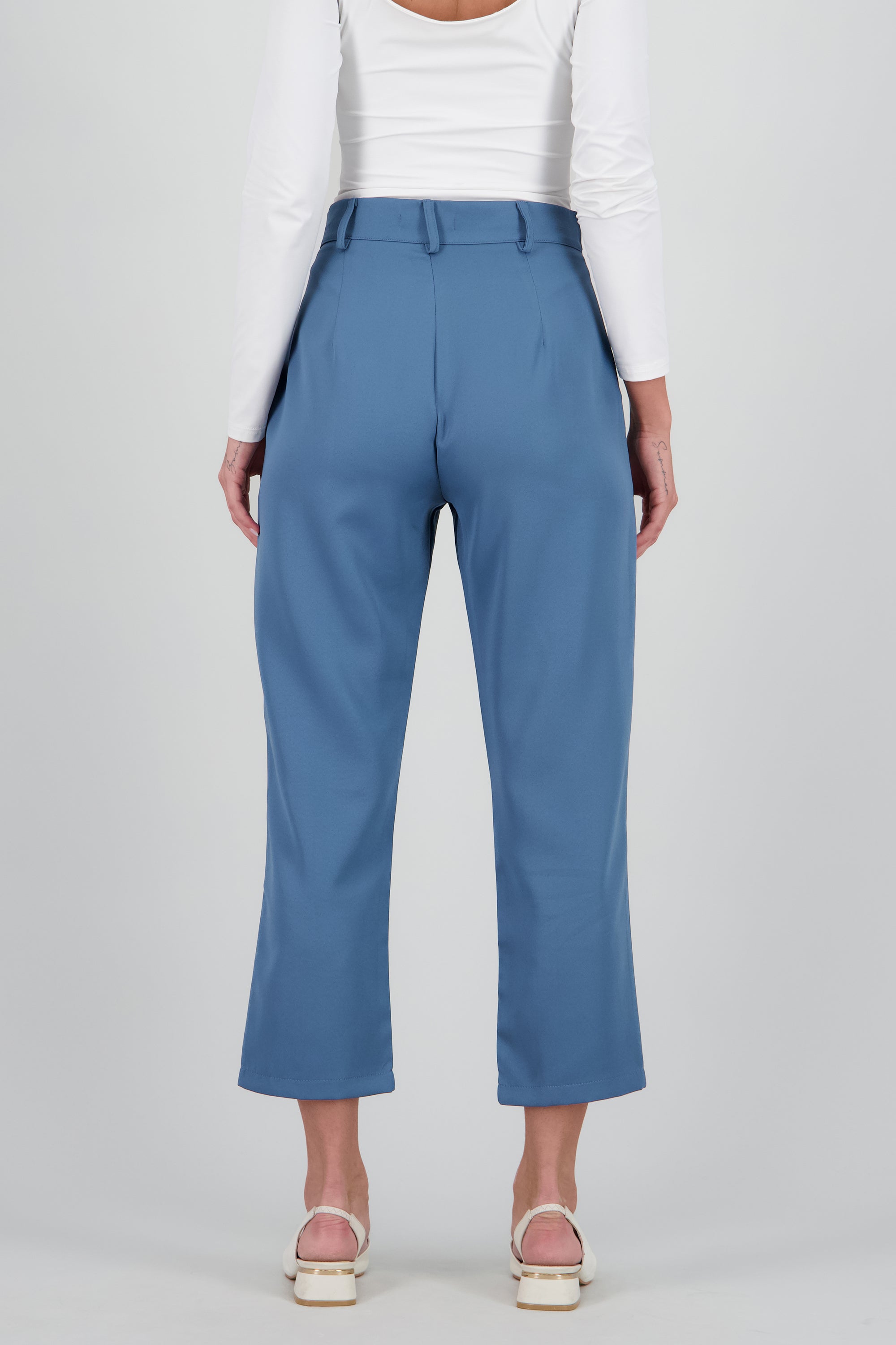 Pantalón Cintura Alta Capri Bolsas INDIGO