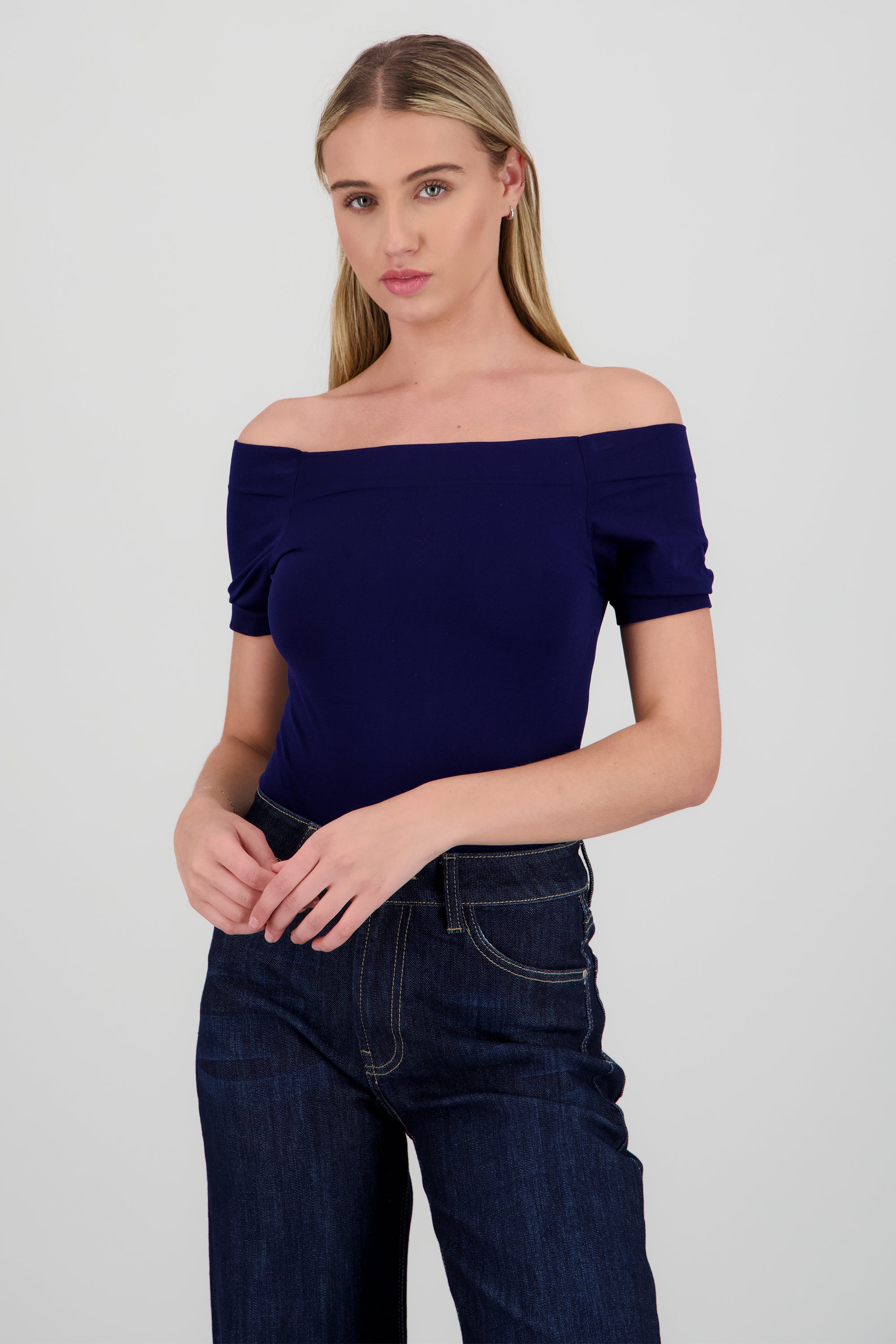 Bodysuit Liso Hombros Descubiertos MARINO