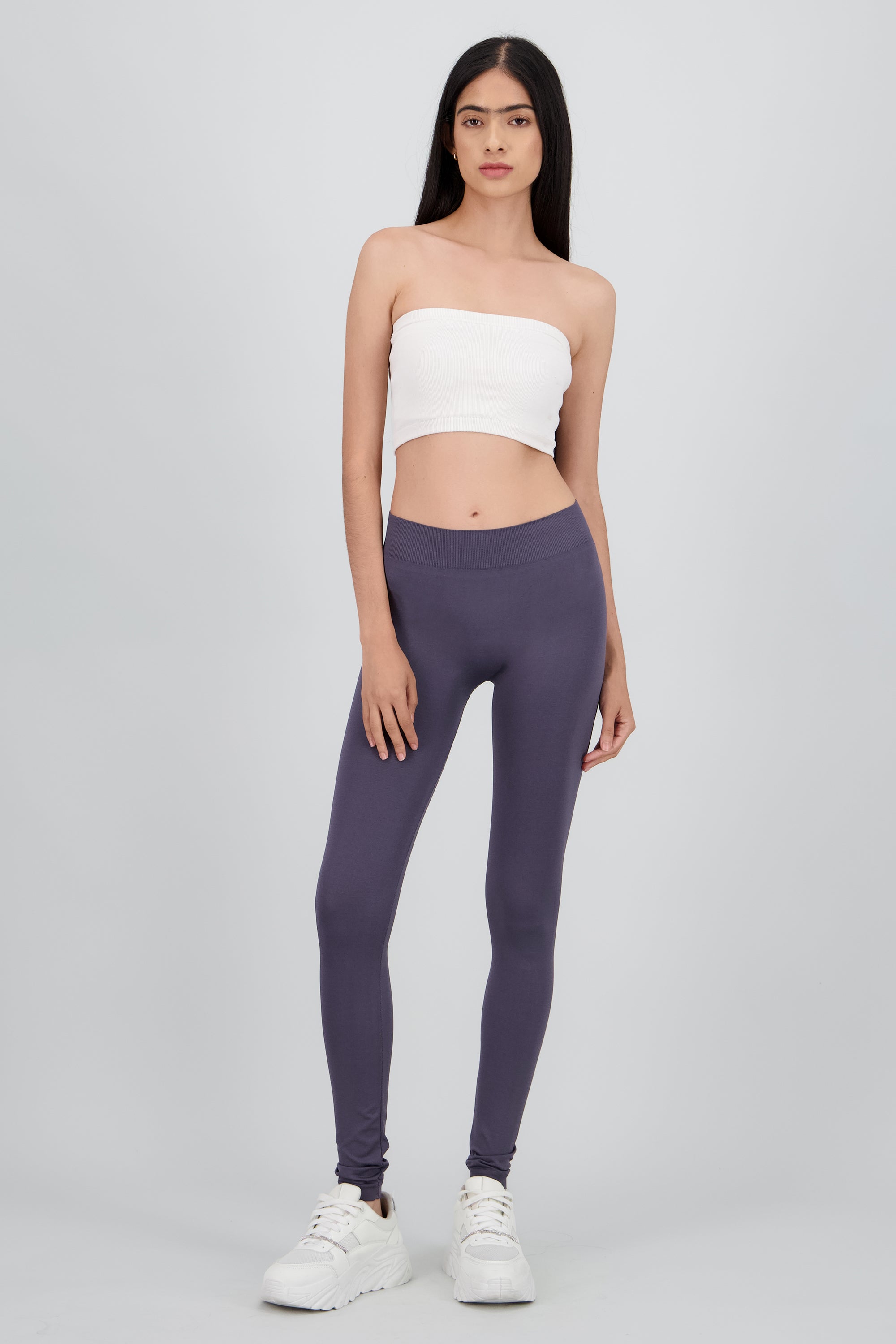 Leggings Seamless Cintura Media GRIS OBSCURO