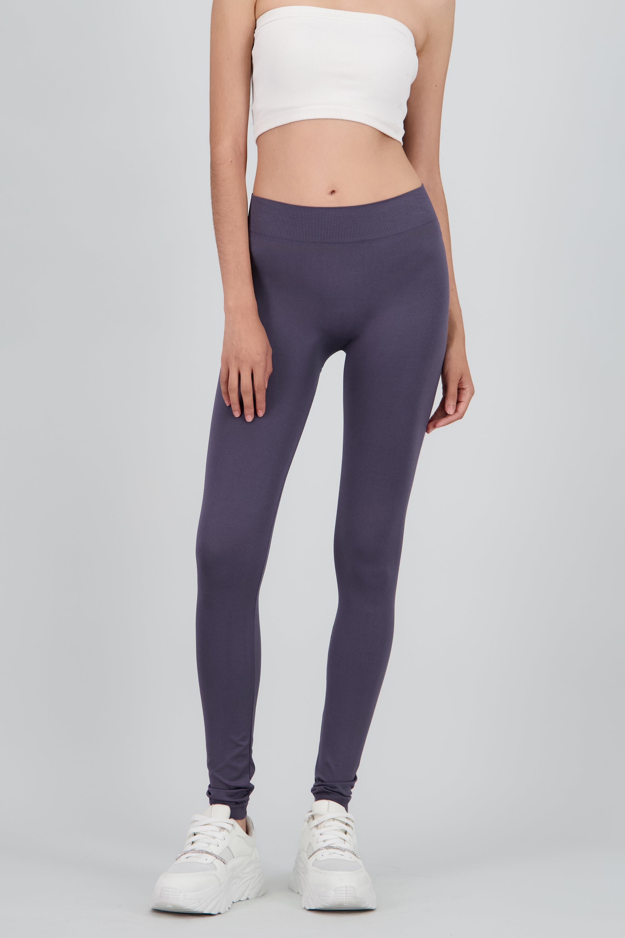 Leggings Seamless Cintura Media GRIS OBSCURO