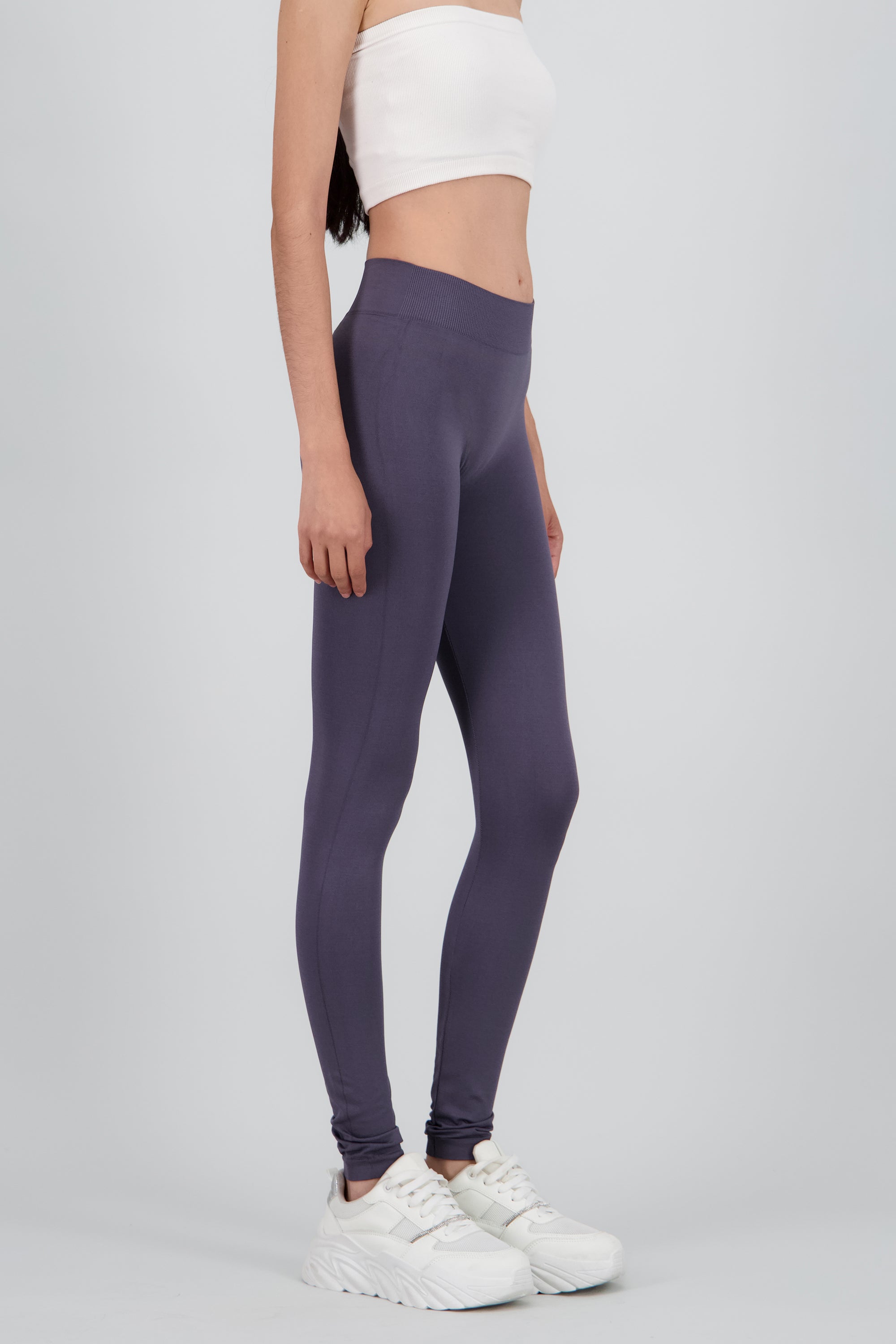 Leggings Seamless Cintura Media GRIS OBSCURO